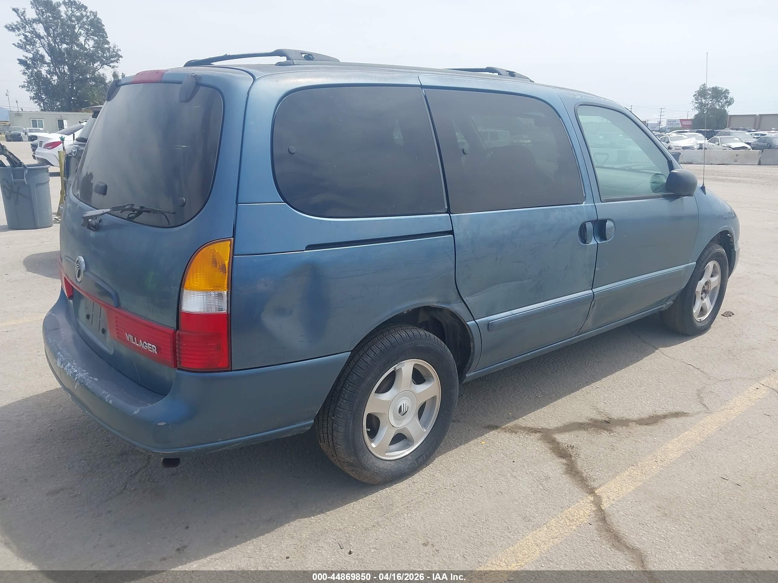 2001 Mercury Villager   Blue vin: 4M2ZV11T71DJ07686