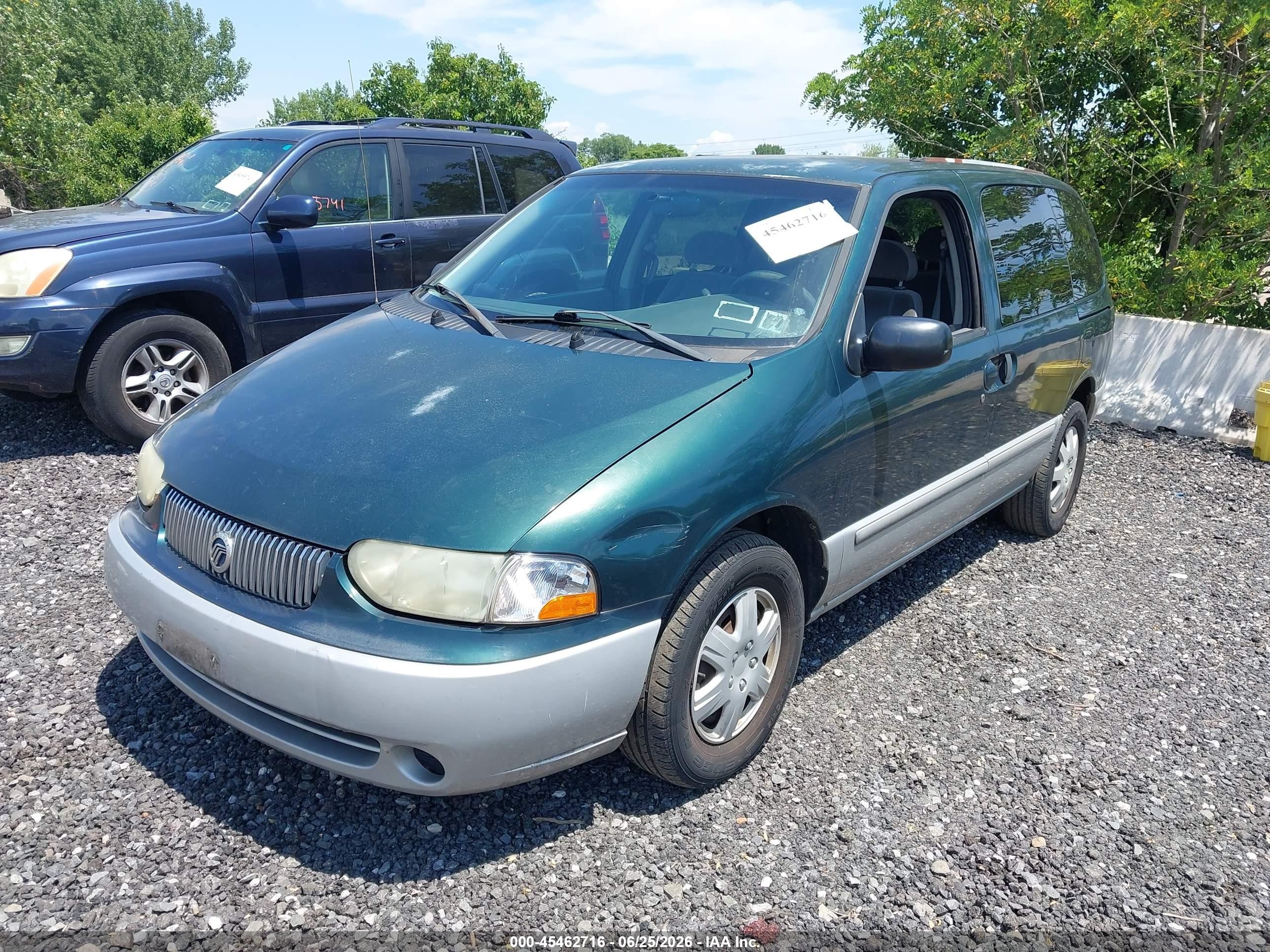 2002 Mercury Villager Value Green vin: 4M2ZV11T72DJ02134