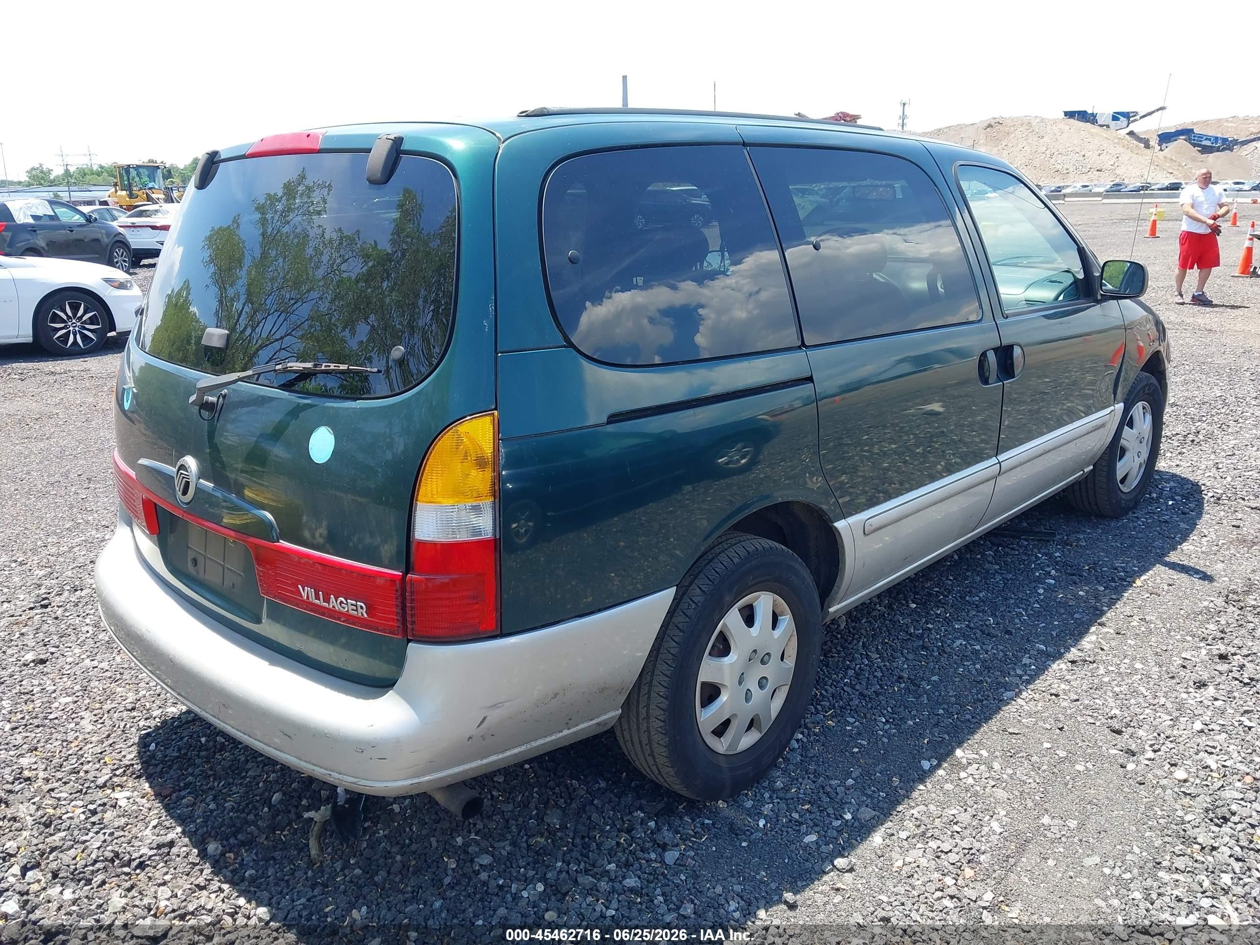 2002 Mercury Villager Value Green vin: 4M2ZV11T72DJ02134