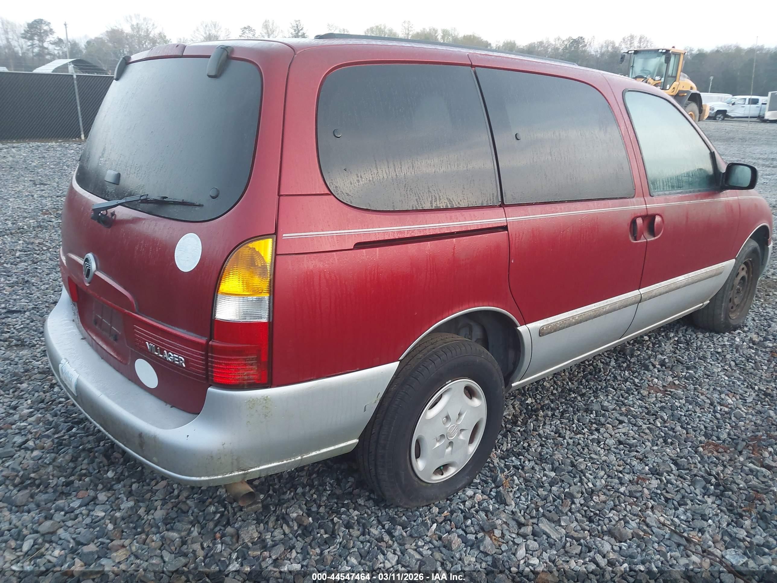 2002 Mercury Villager   Red vin: 4M2ZV11T82DJ14132