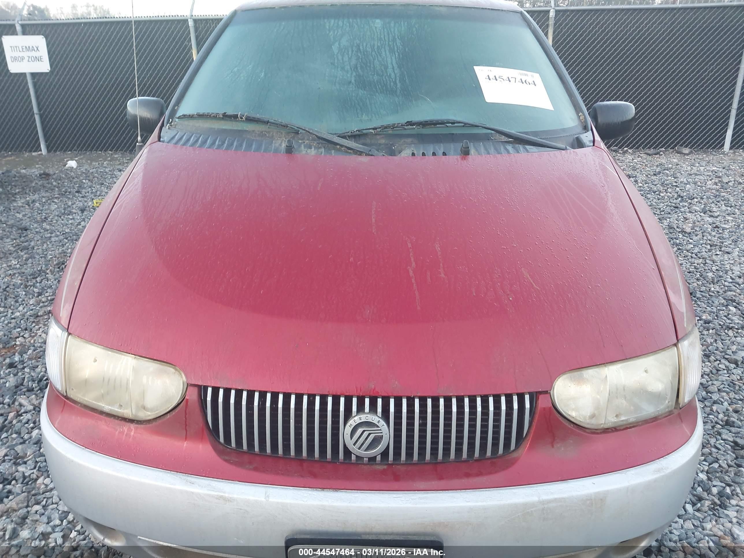 2002 Mercury Villager   Red vin: 4M2ZV11T82DJ14132