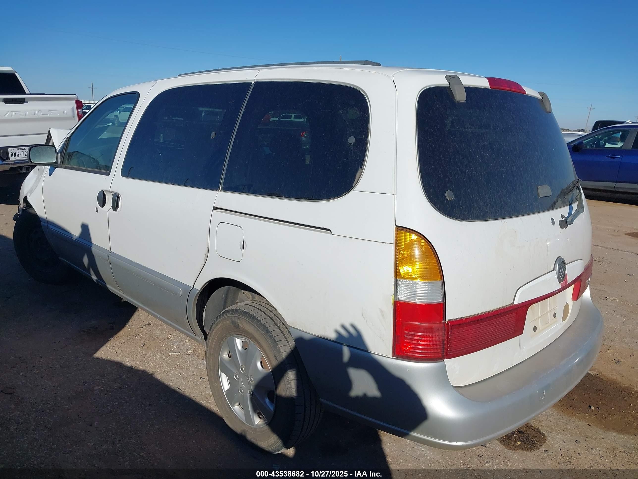 2002 Mercury Villager   White vin: 4M2ZV11TX2DJ05786