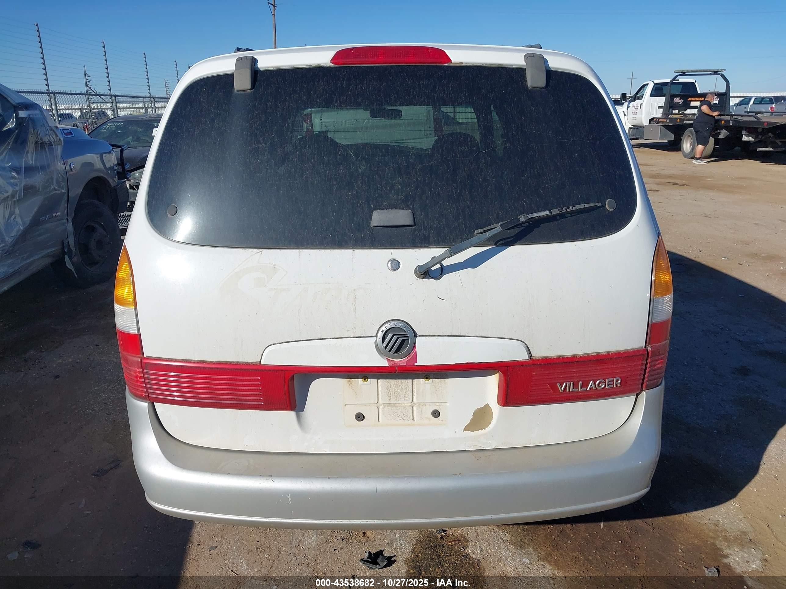 2002 Mercury Villager   White vin: 4M2ZV11TX2DJ05786