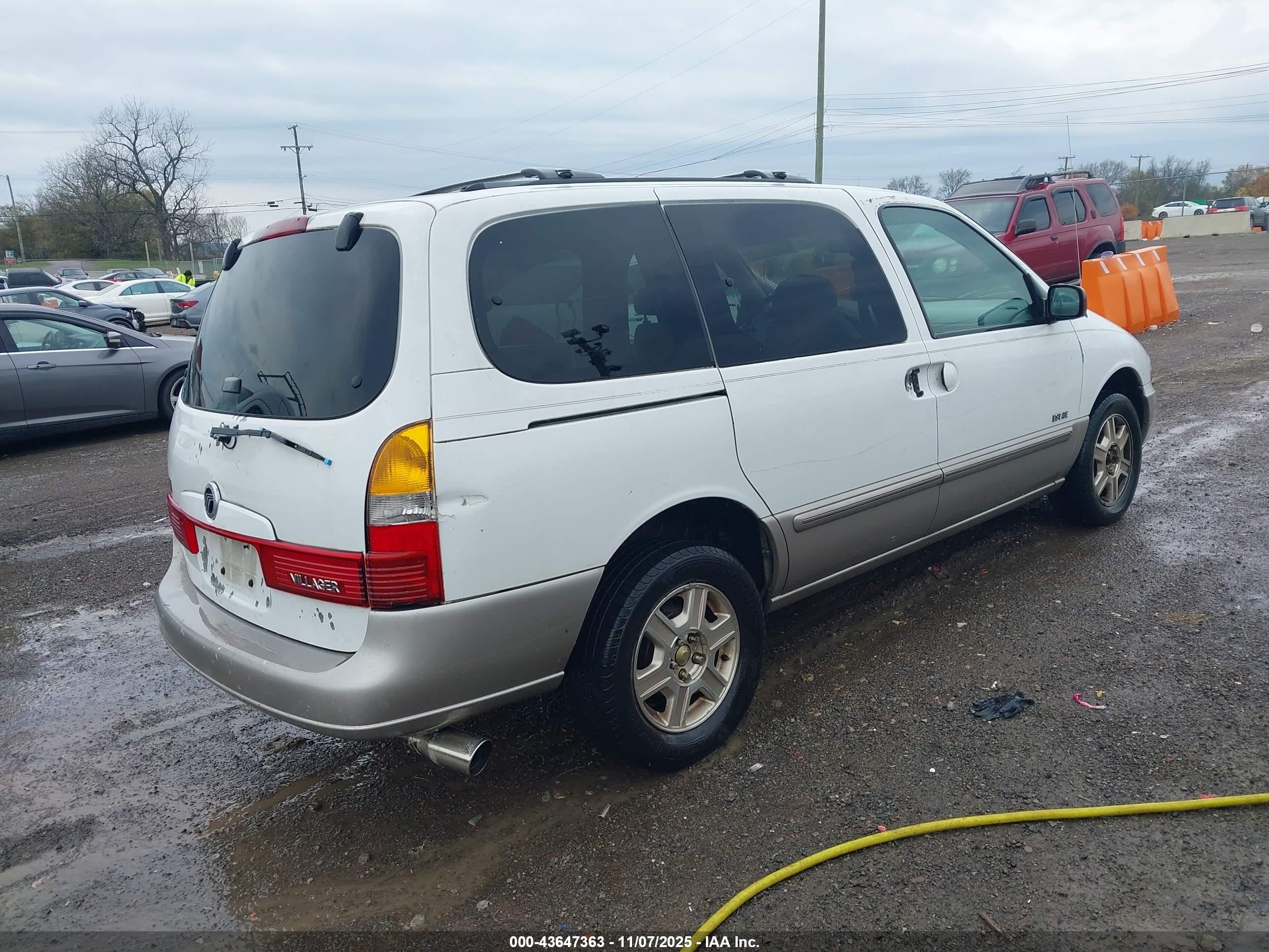 2001 Mercury Villager Estate White vin: 4M2ZV14T11DJ08795