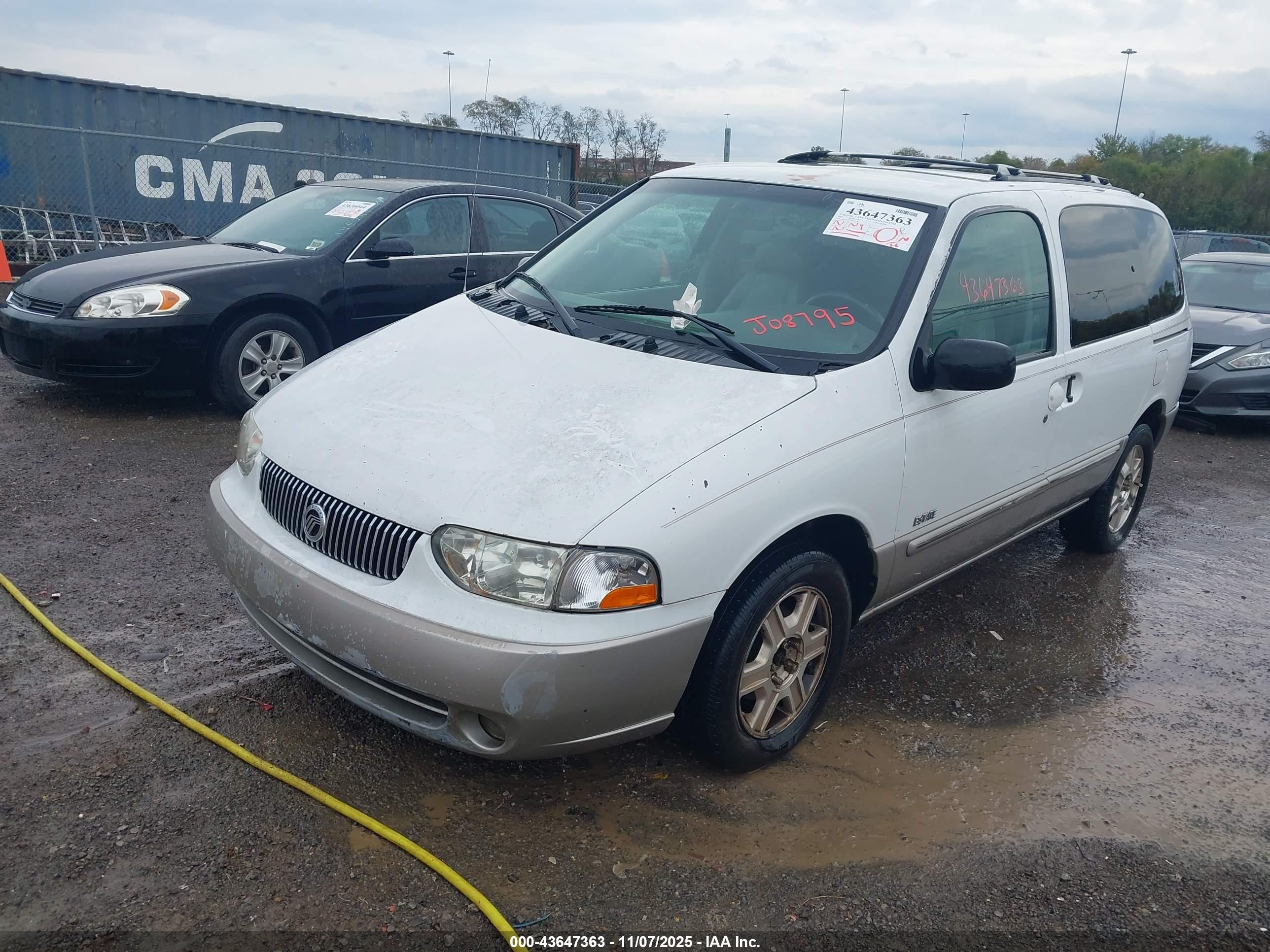2001 Mercury Villager Estate White vin: 4M2ZV14T11DJ08795