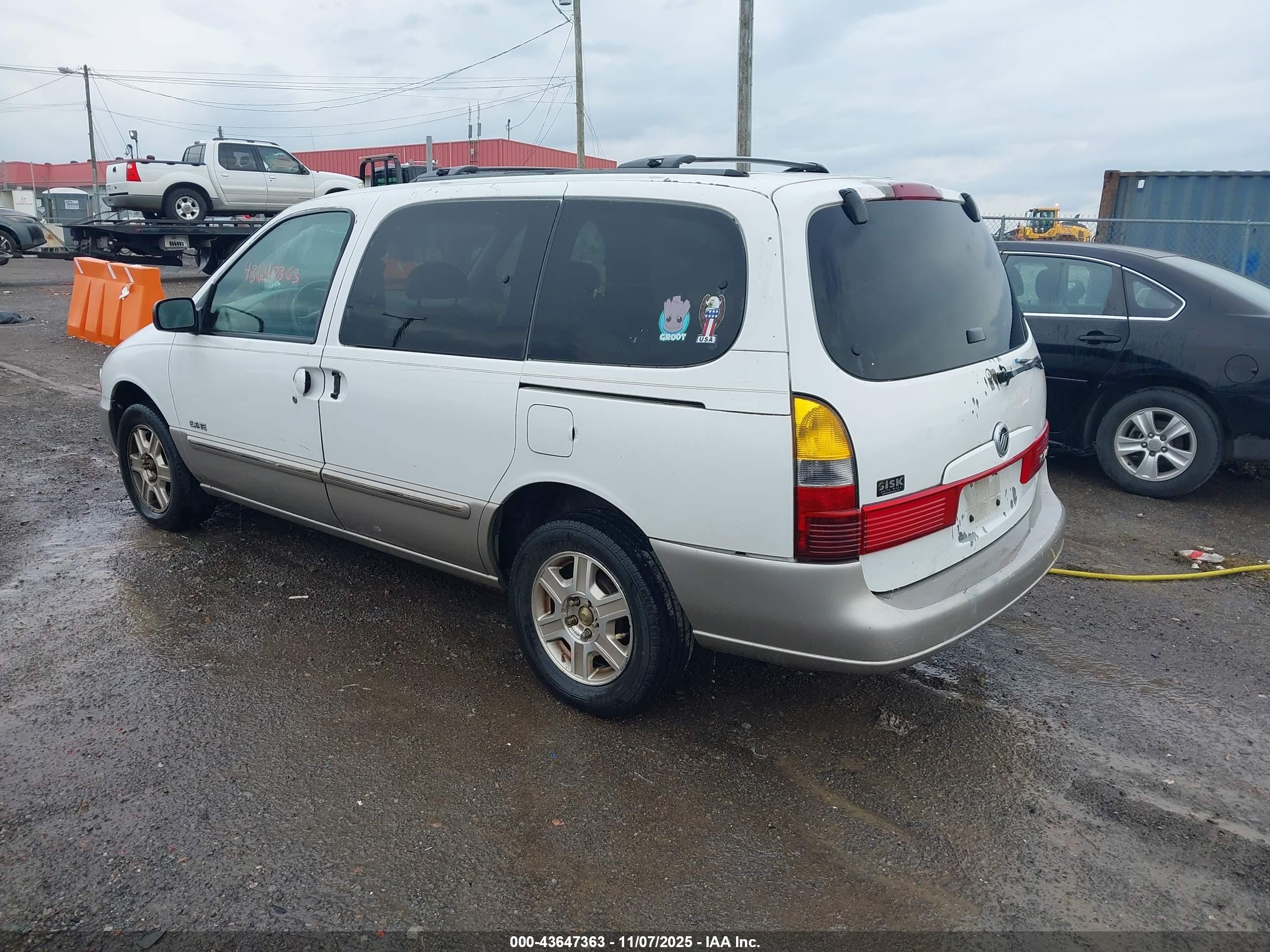 2001 Mercury Villager Estate White vin: 4M2ZV14T11DJ08795