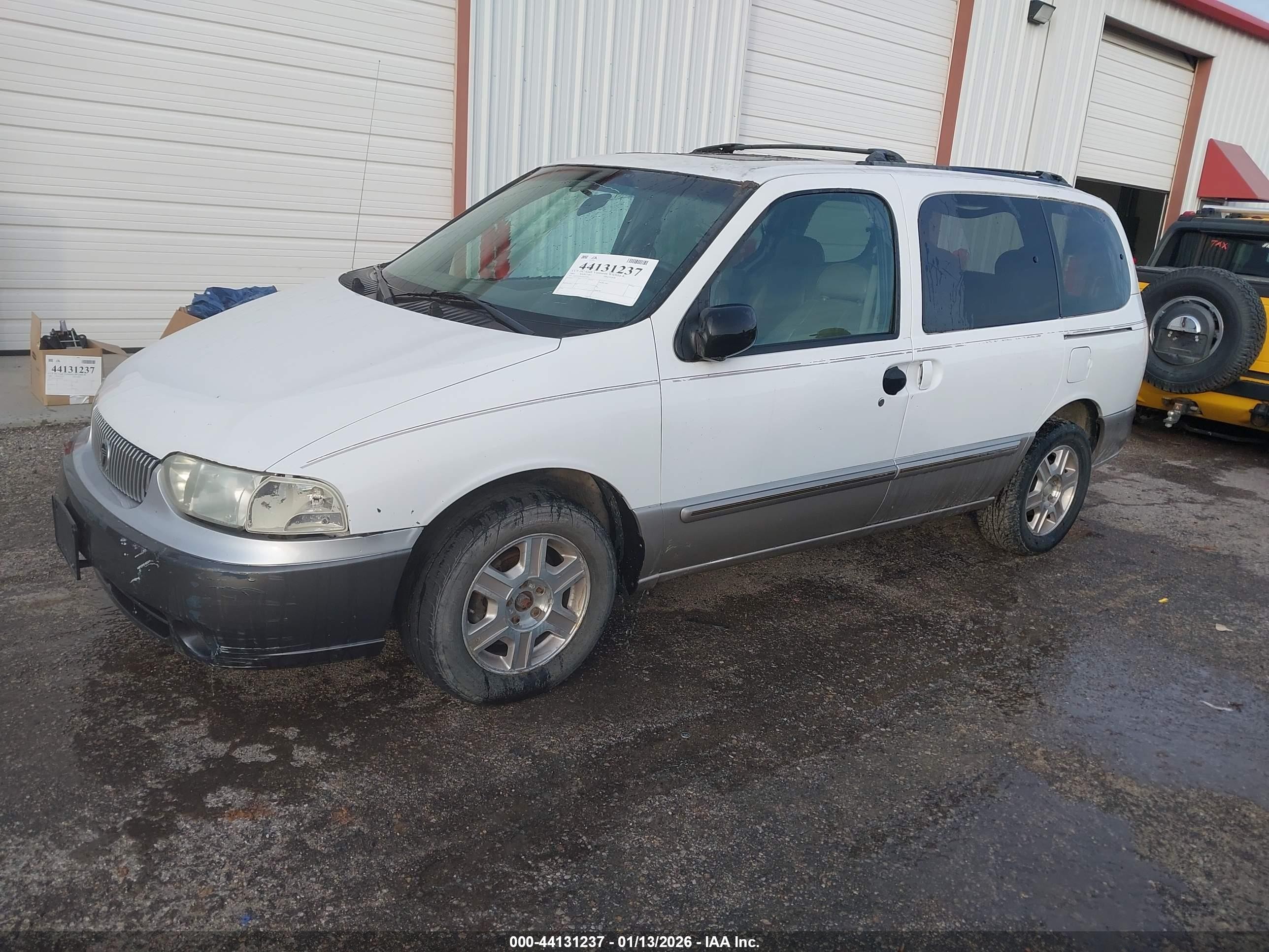 2002 Mercury Villager Estate White vin: 4M2ZV14T62DJ17431