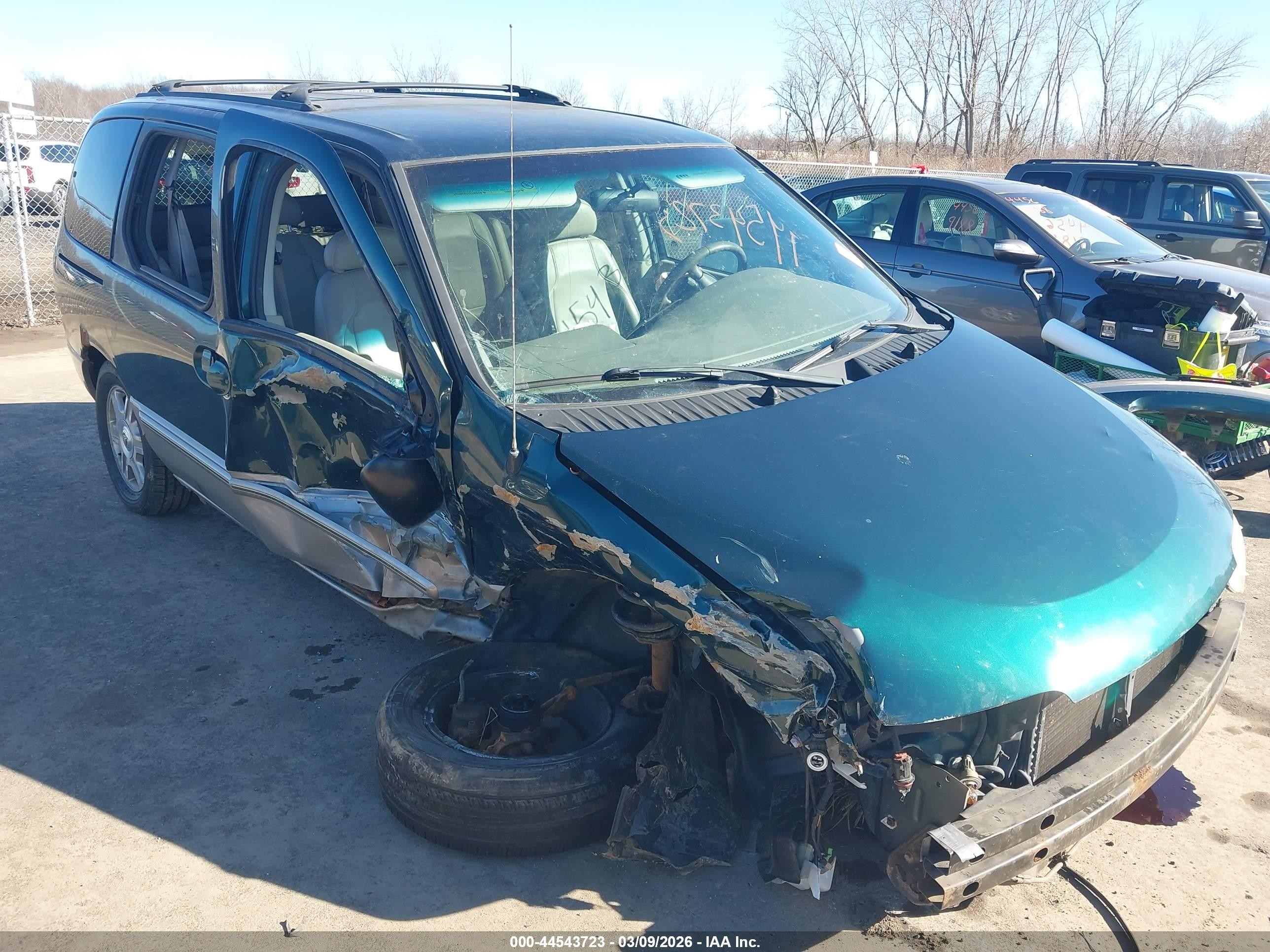 2002 Mercury Villager Estate Green vin: 4M2ZV14T82DJ16538
