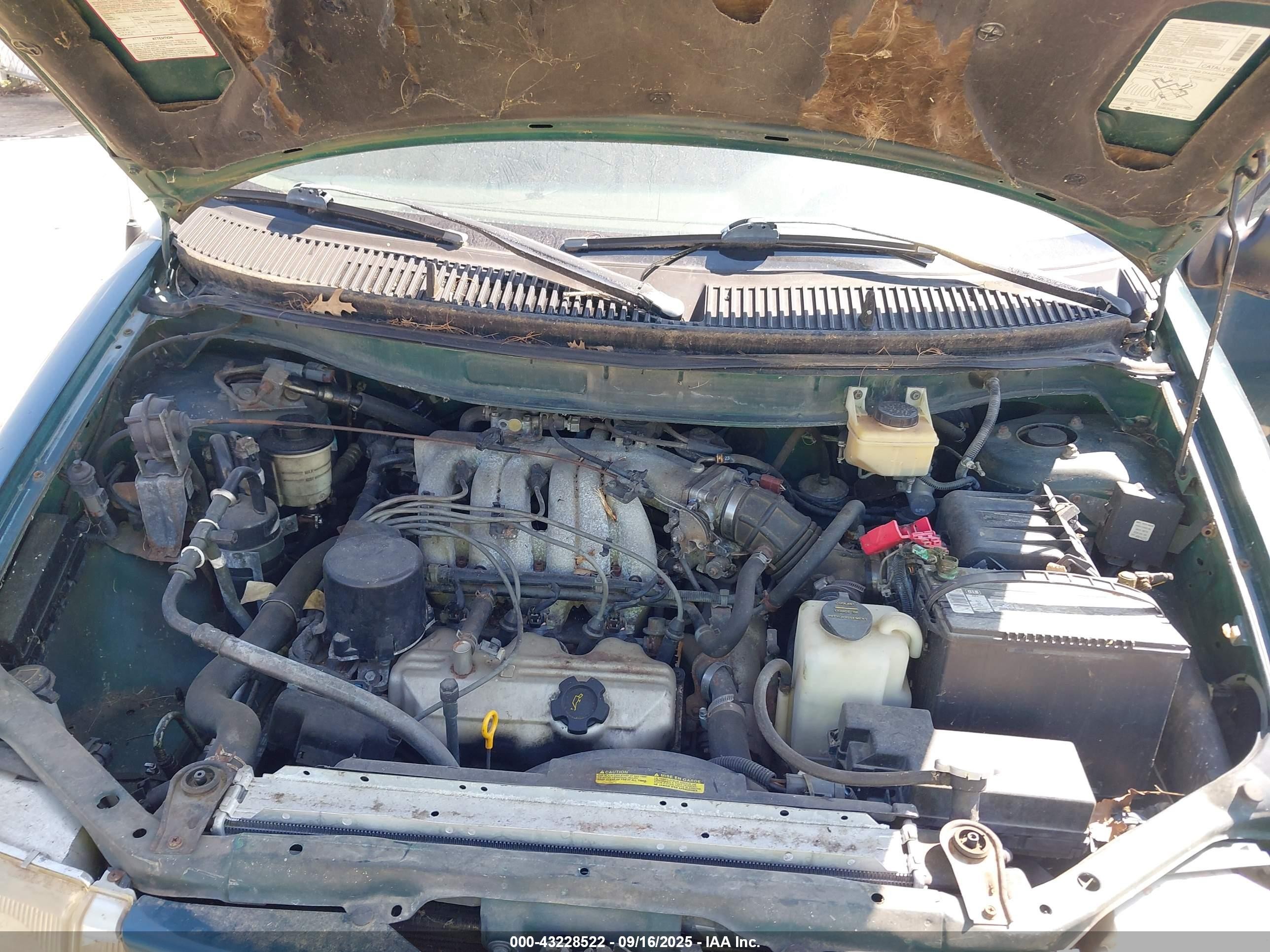 1997 Nissan Quest Gxe/xe Green vin: 4N2DN1110VD844956