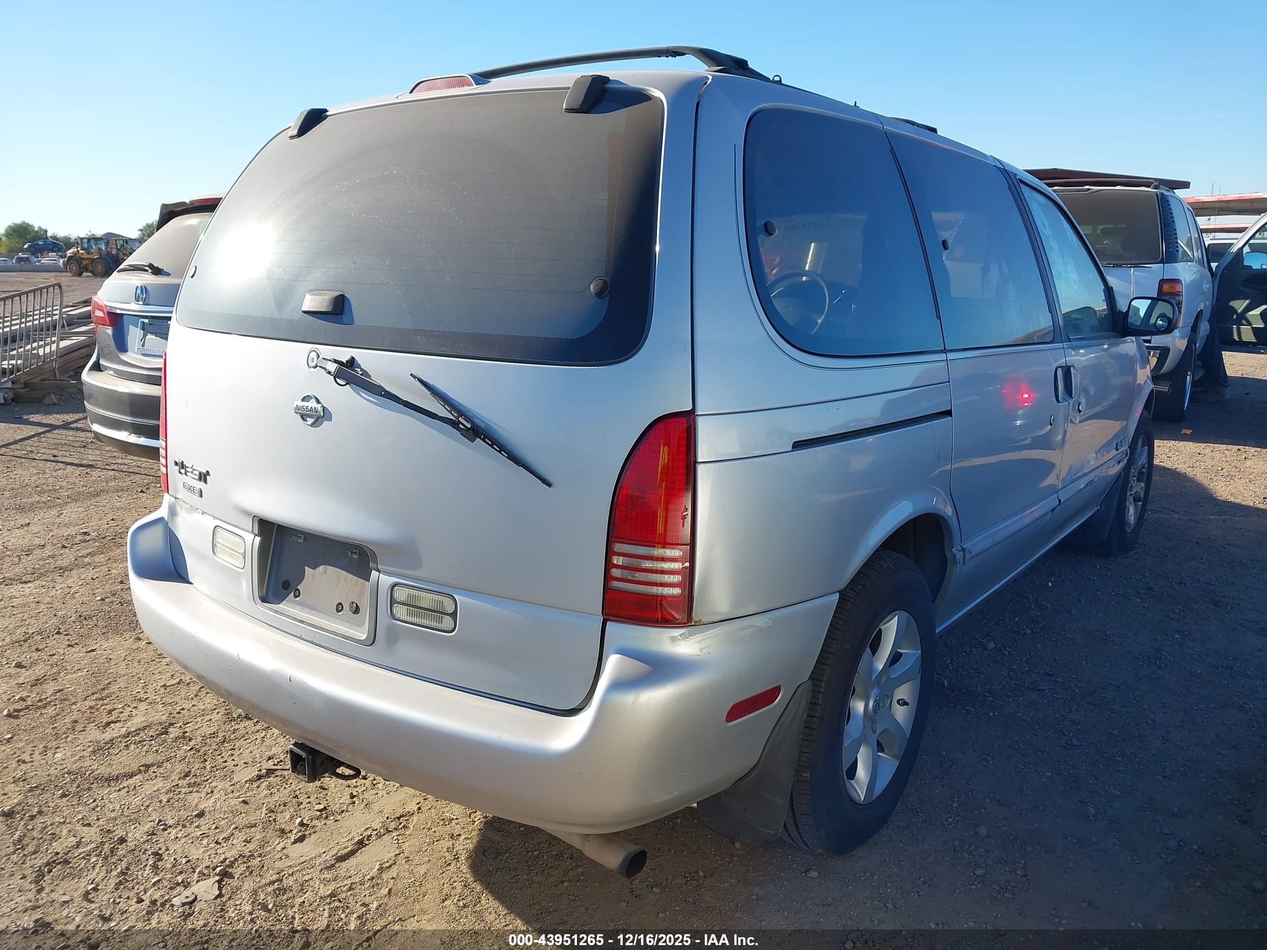 1997 Nissan Quest Gxe/xe Серебряный vin: 4N2DN1112VD809769