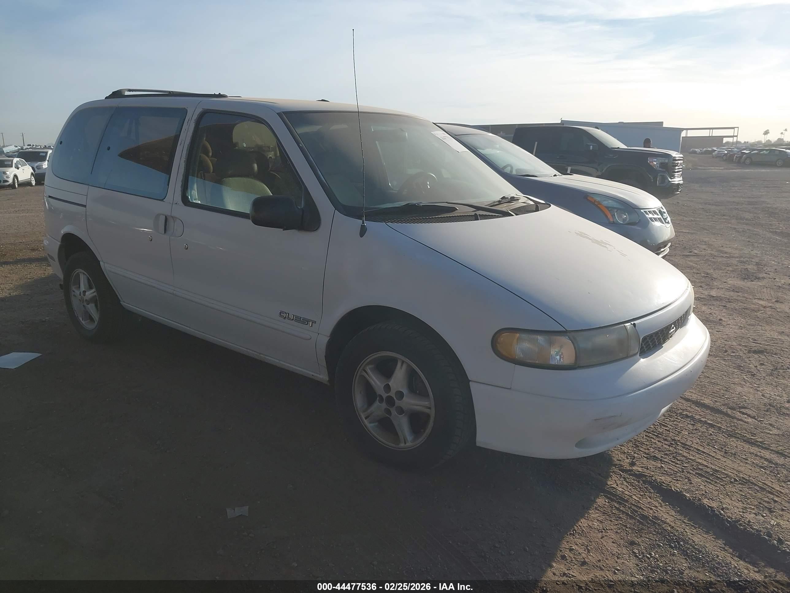 1997 Nissan Quest Gxe/xe Белый vin: 4N2DN1113VD841243