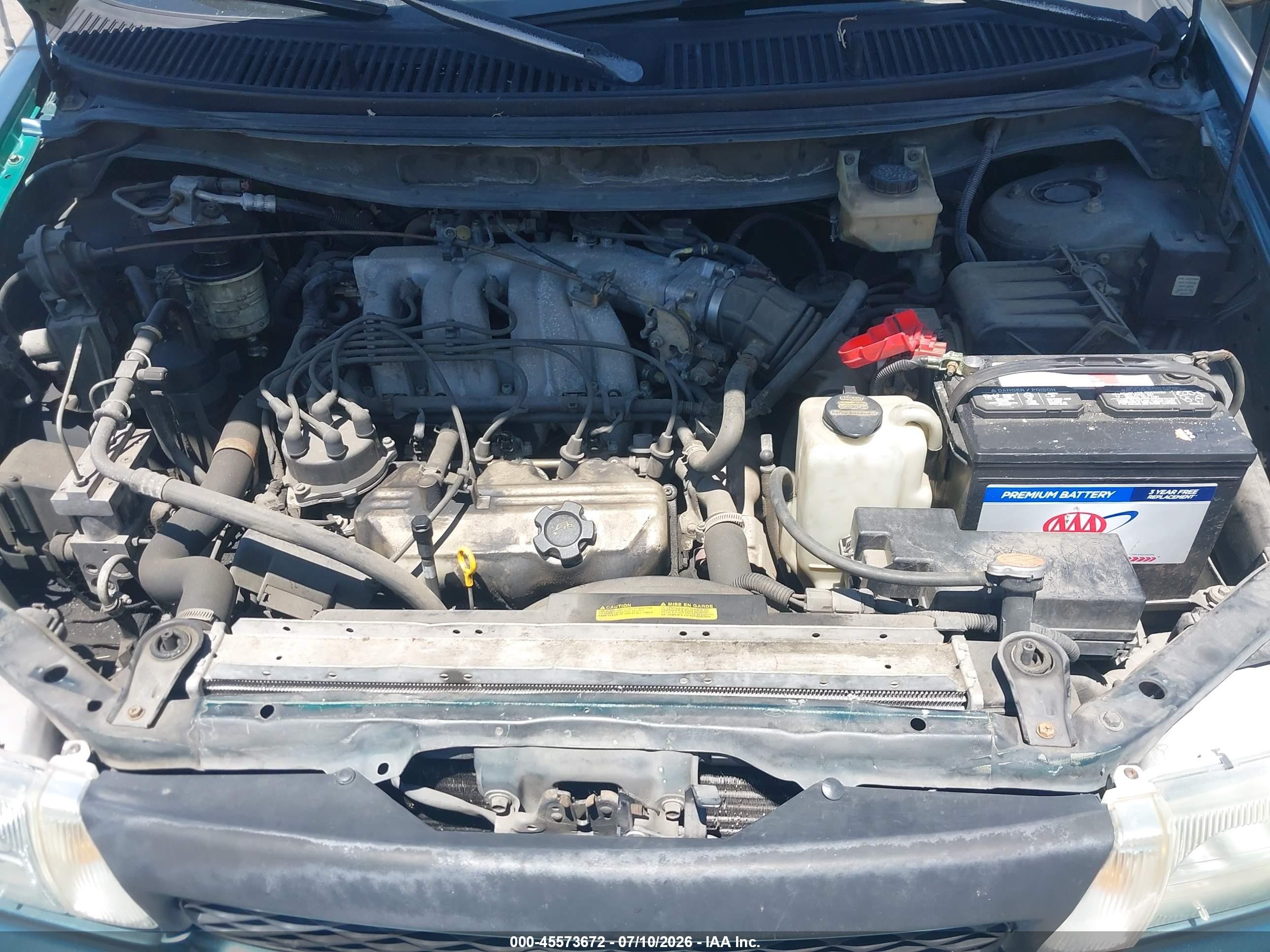 1997 Nissan Quest Gxe/xe Зеленый vin: 4N2DN1116VD812108