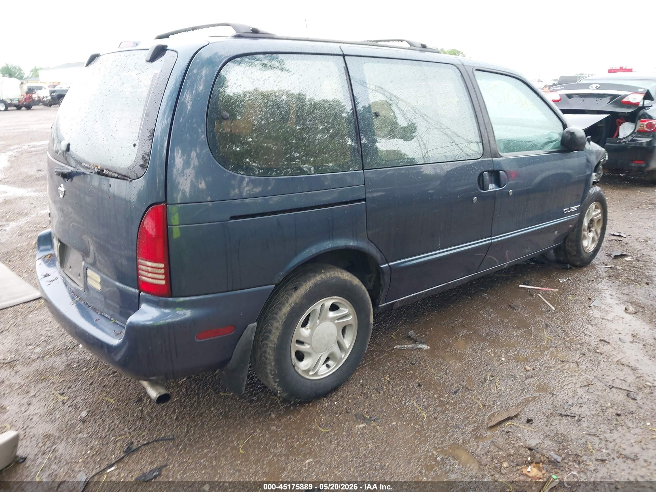 1997 Nissan Quest Gxe/xe Blue vin: 4N2DN1116VD831161