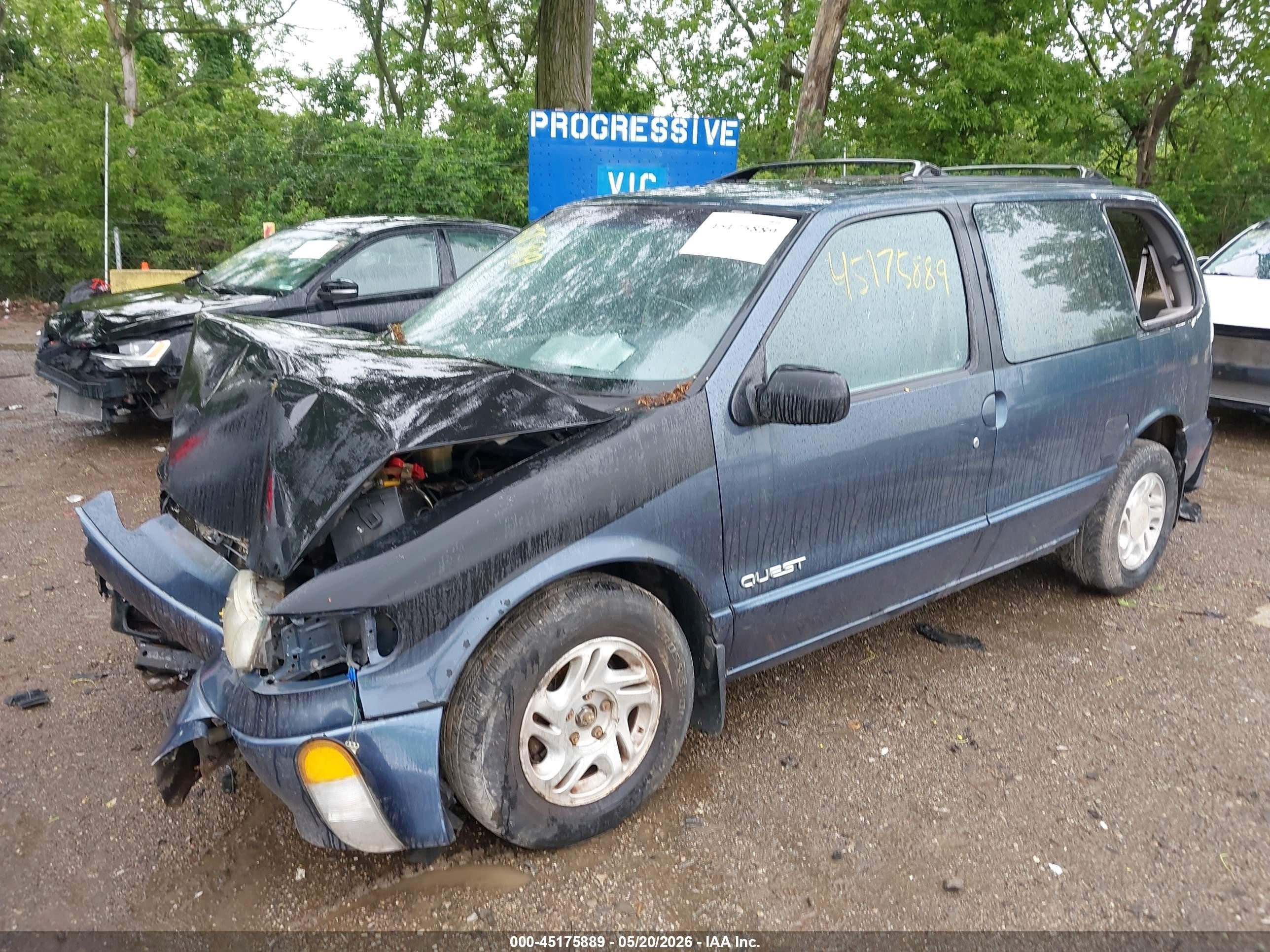 1997 Nissan Quest Gxe/xe Blue vin: 4N2DN1116VD831161