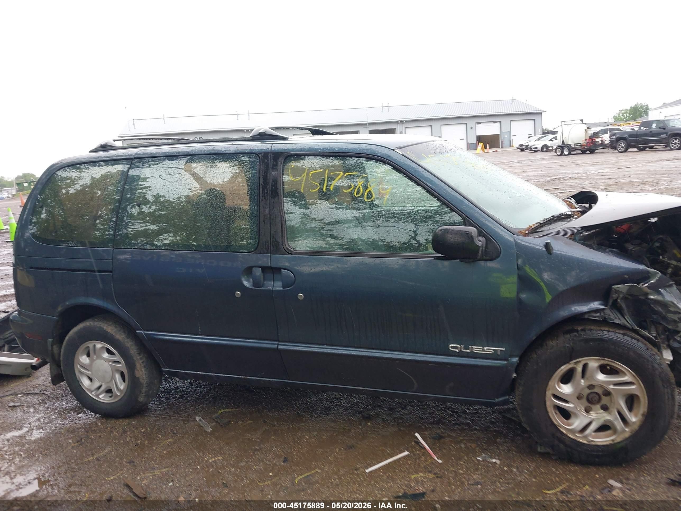 1997 Nissan Quest Gxe/xe Blue vin: 4N2DN1116VD831161