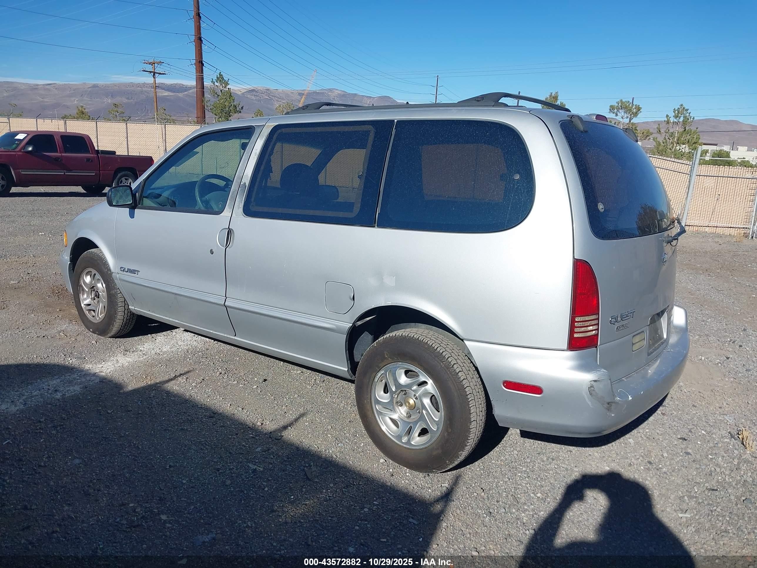 1997 Nissan Quest Gxe/xe Серебряный vin: 4N2DN1118VD824907