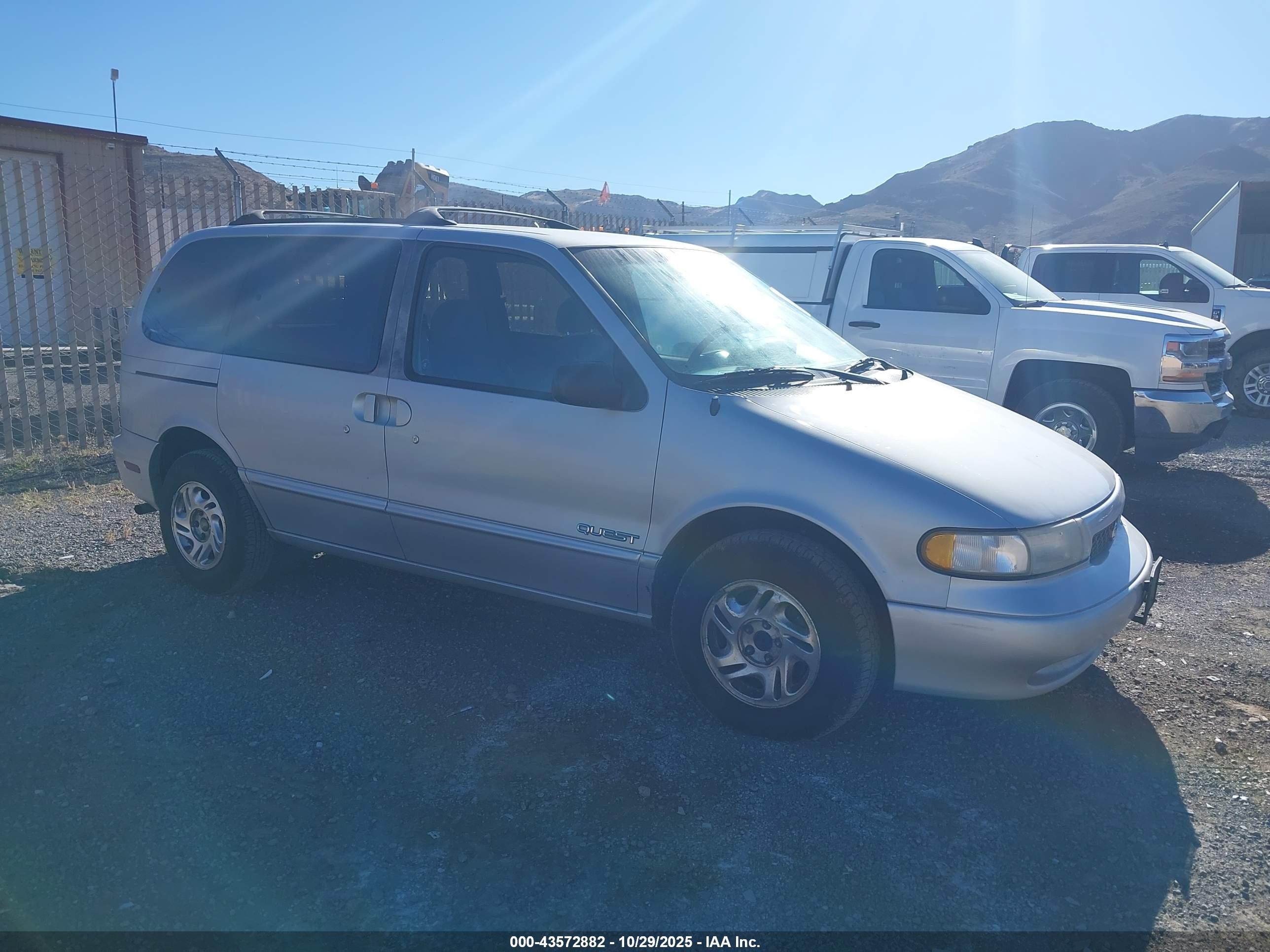 1997 Nissan Quest Gxe/xe Серебряный vin: 4N2DN1118VD824907