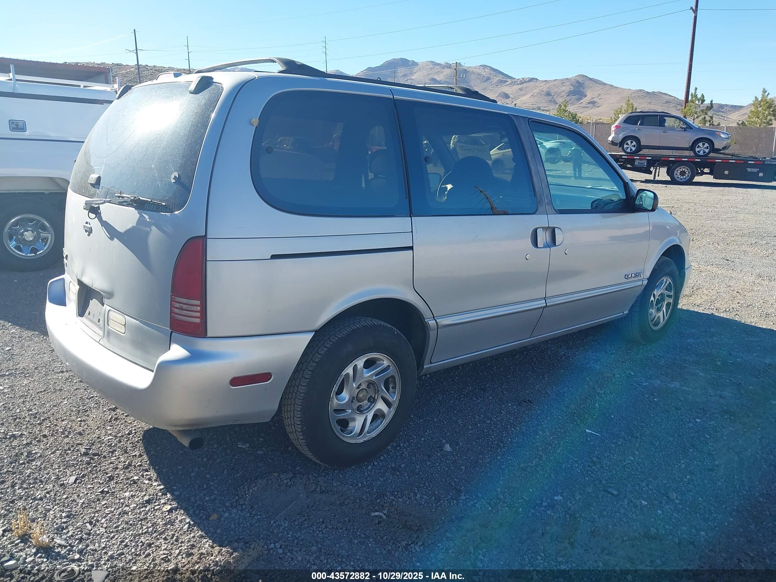 1997 Nissan Quest Gxe/xe Серебряный vin: 4N2DN1118VD824907