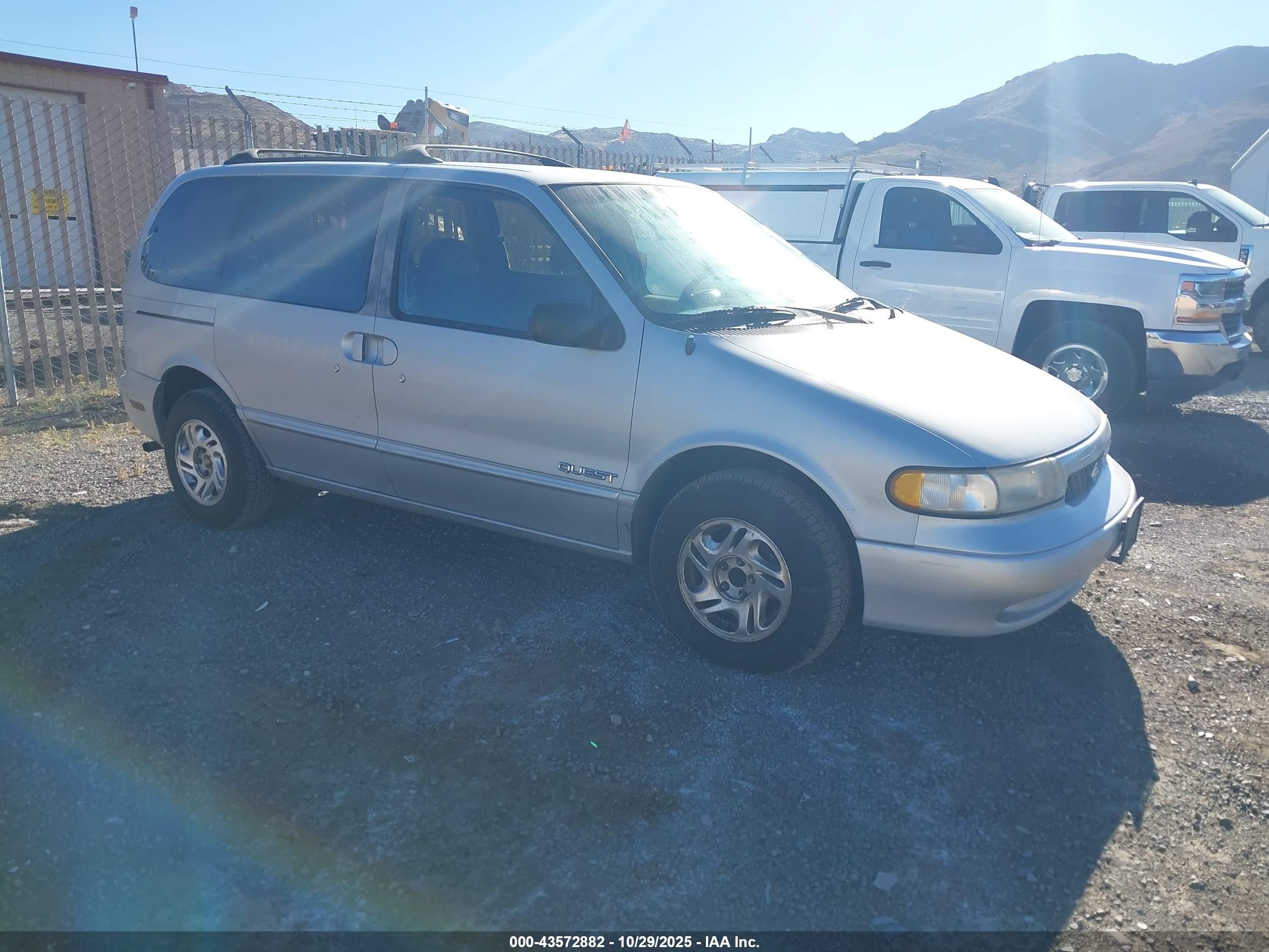 1997 Nissan Quest Gxe/xe Серебряный vin: 4N2DN1118VD824907