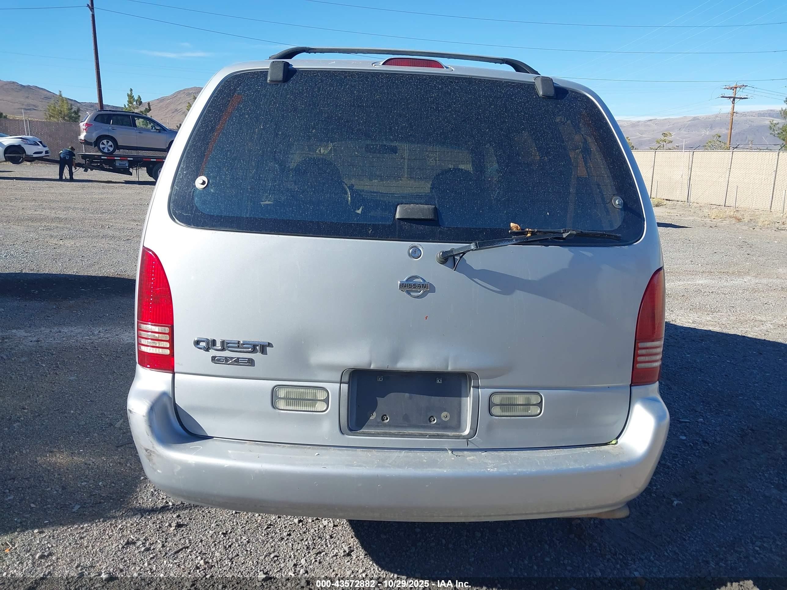 1997 Nissan Quest Gxe/xe Серебряный vin: 4N2DN1118VD824907