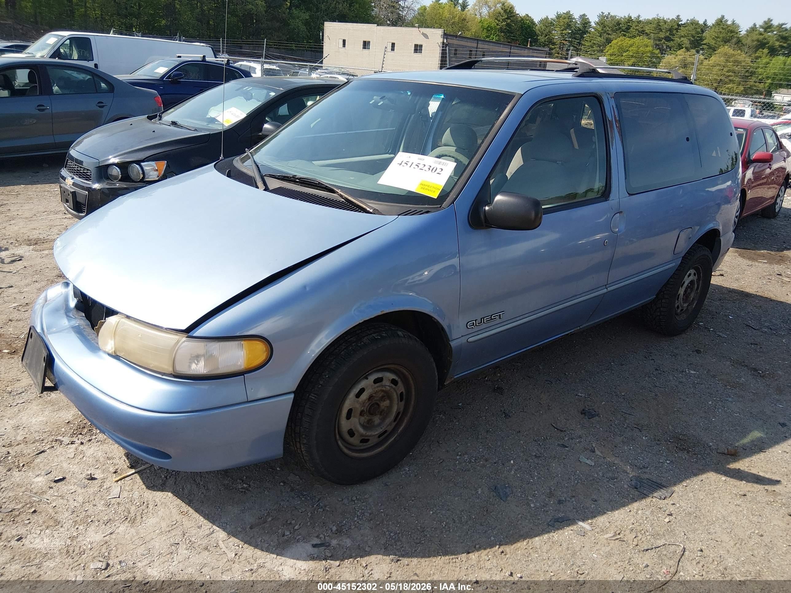 1997 Nissan Quest Gxe/xe Light Blue vin: 4N2DN1118VD839231