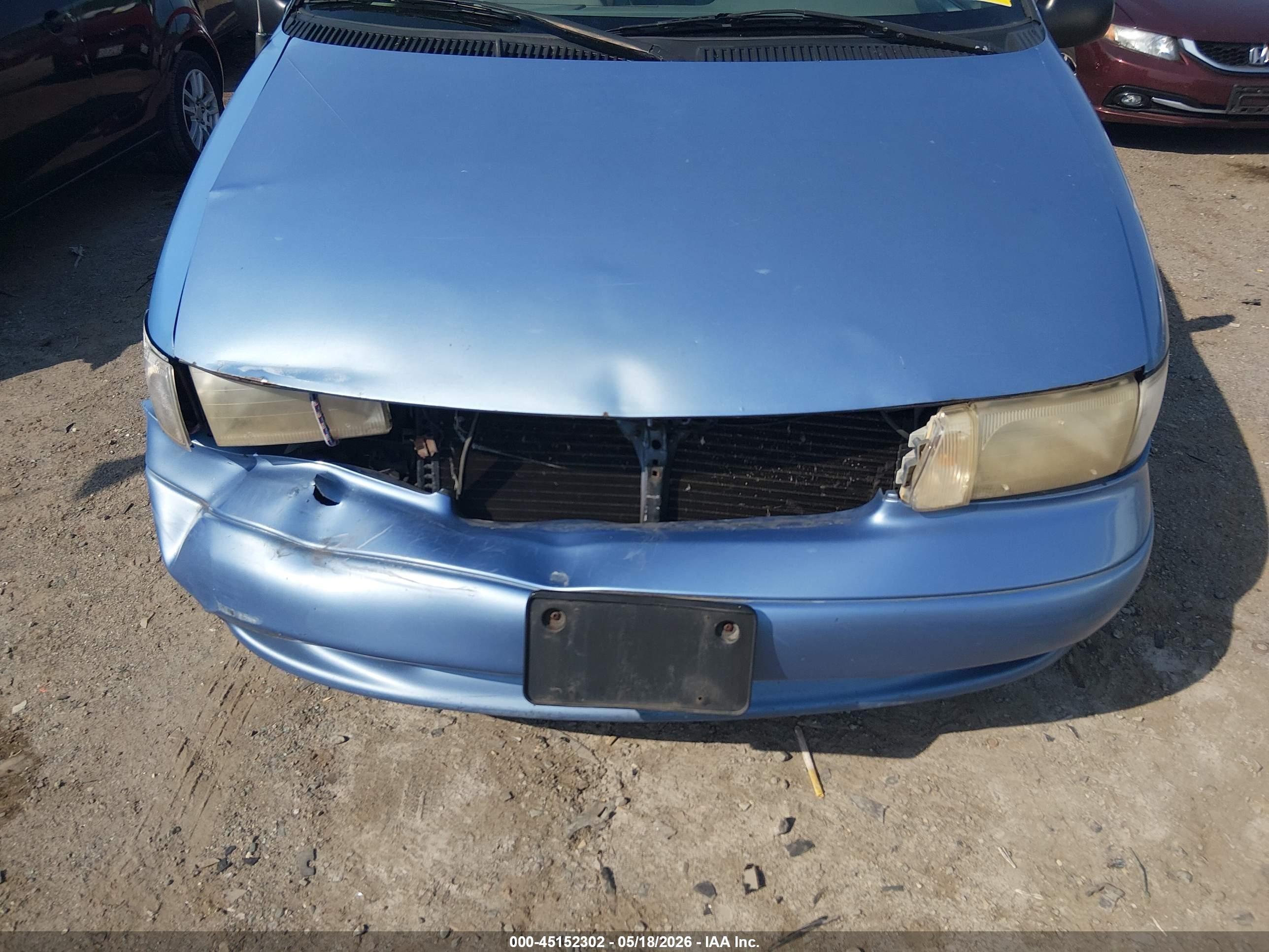 1997 Nissan Quest Gxe/xe Light Blue vin: 4N2DN1118VD839231