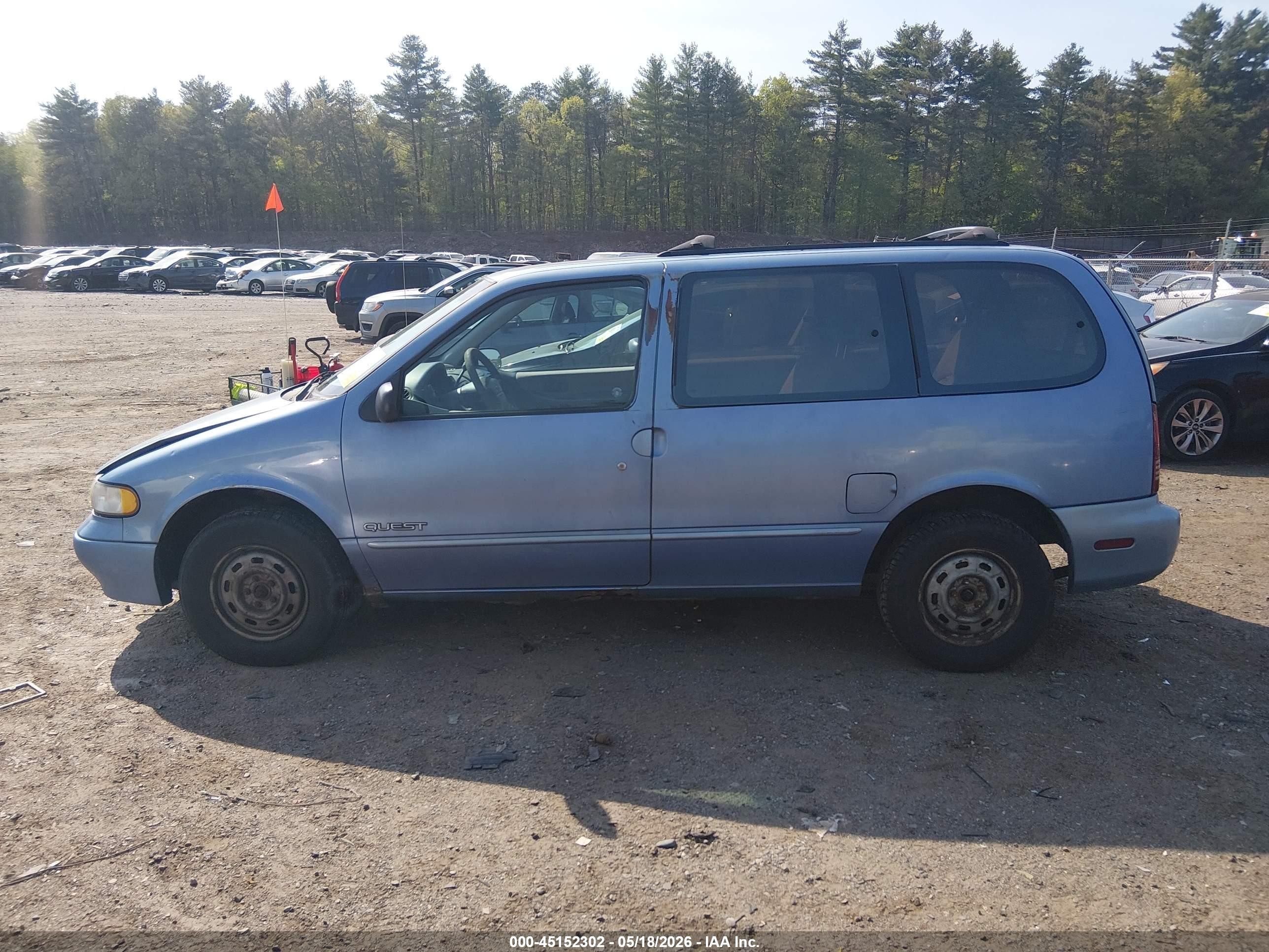 1997 Nissan Quest Gxe/xe Light Blue vin: 4N2DN1118VD839231