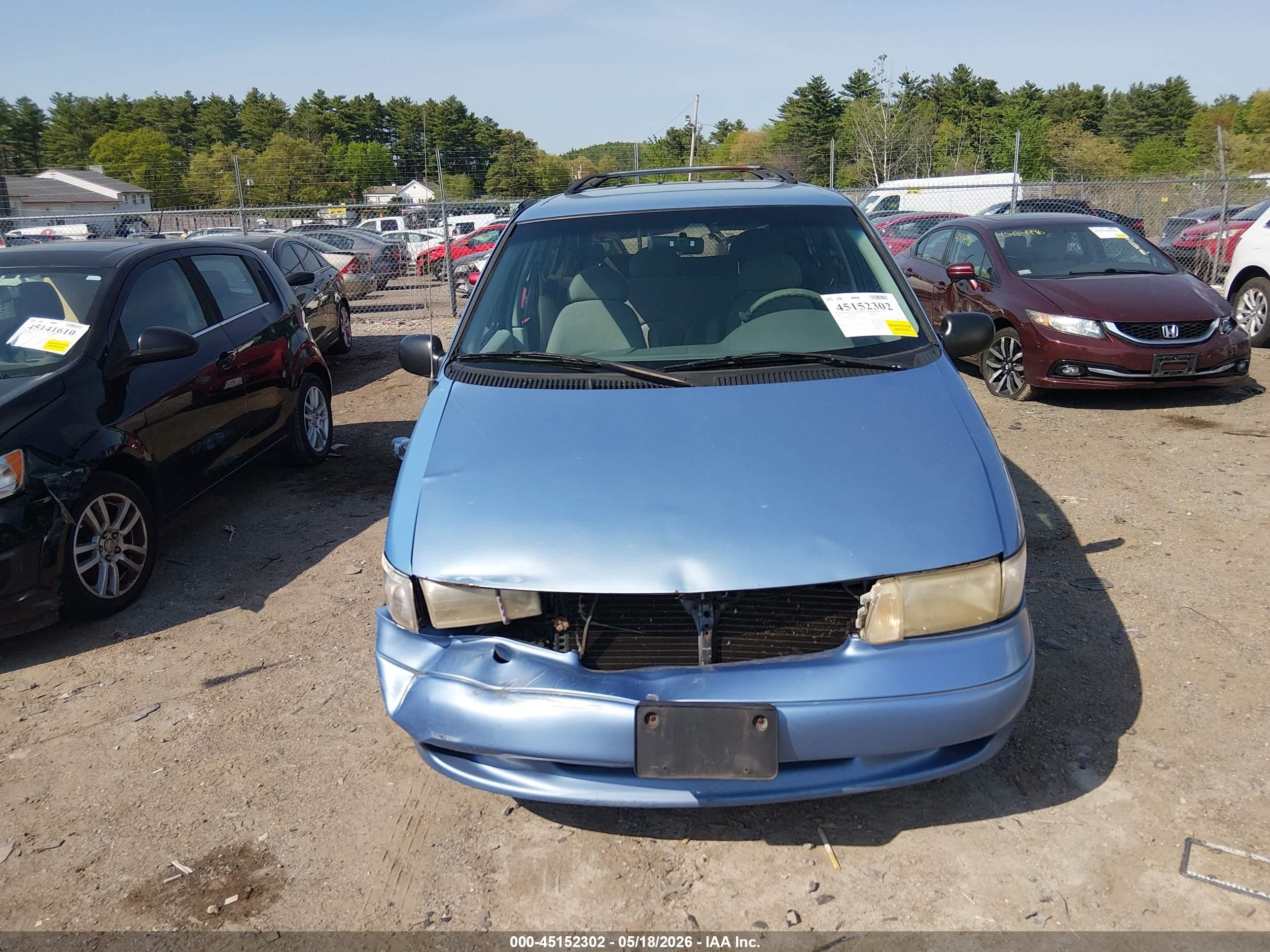 1997 Nissan Quest Gxe/xe Light Blue vin: 4N2DN1118VD839231