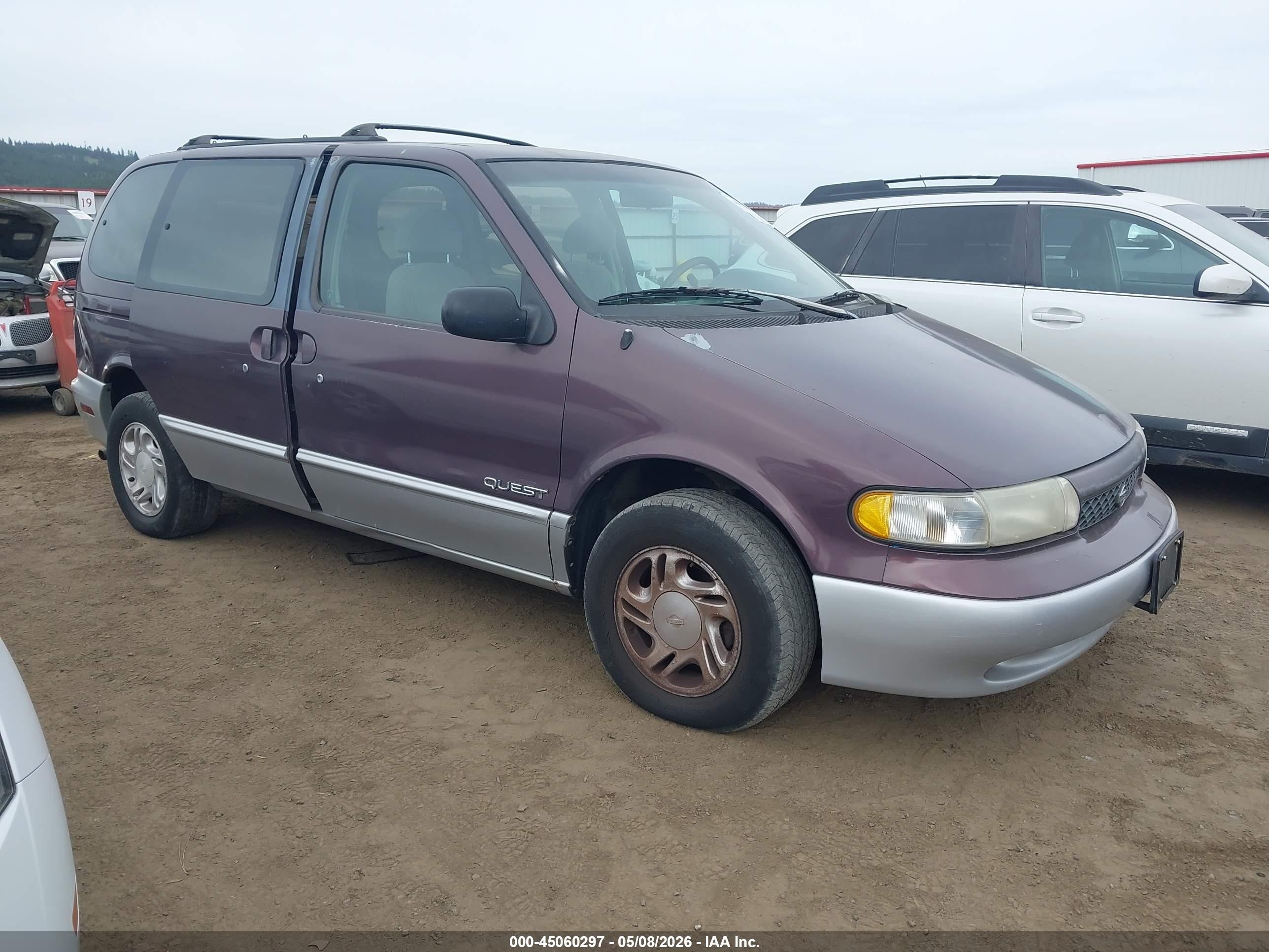 1997 Nissan Quest Gxe/xe Коричневый vin: 4N2DN1119VD807629
