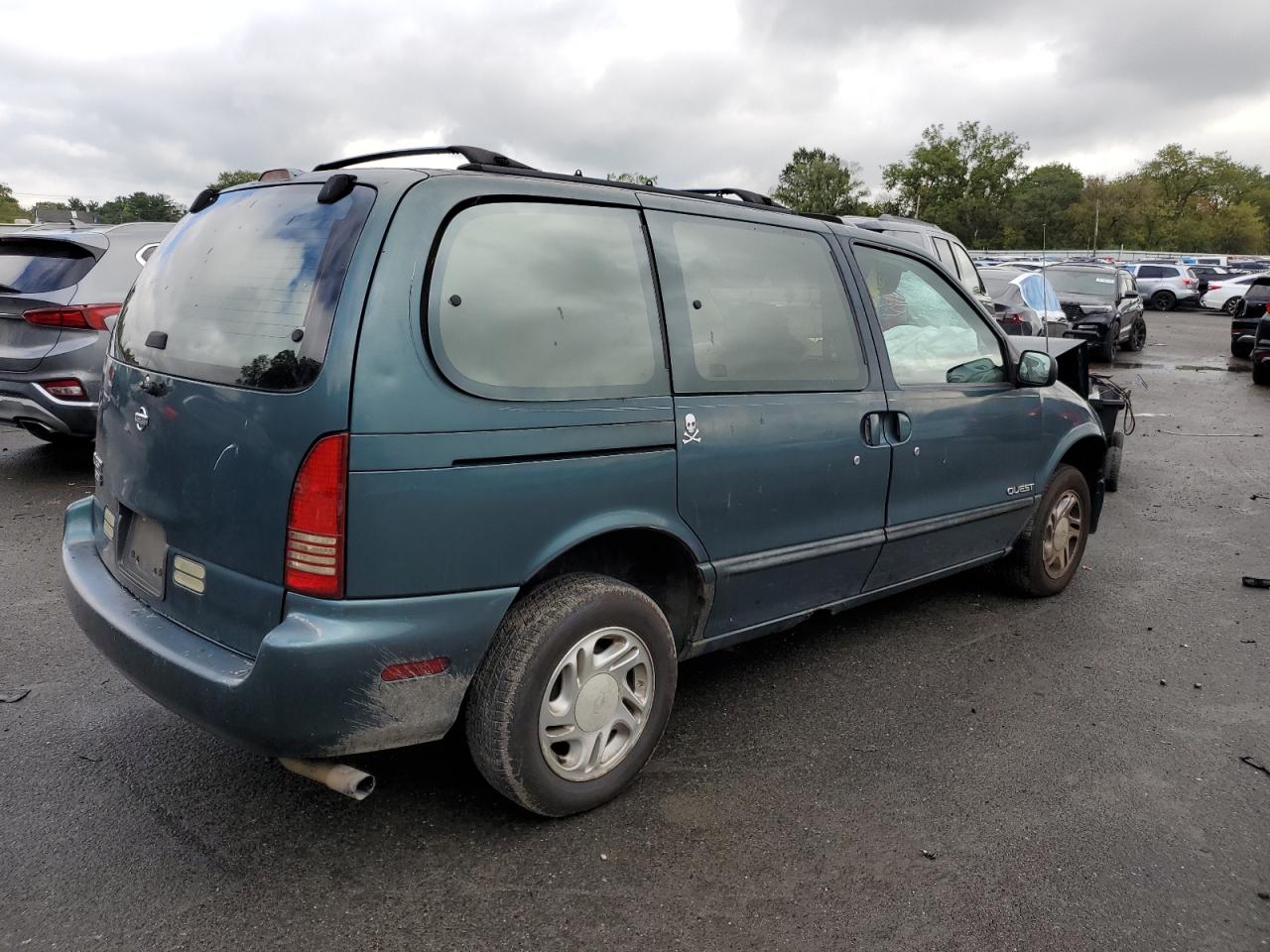 1997 Nissan Quest Xe Бирюзовый vin: 4N2DN111XVD811124