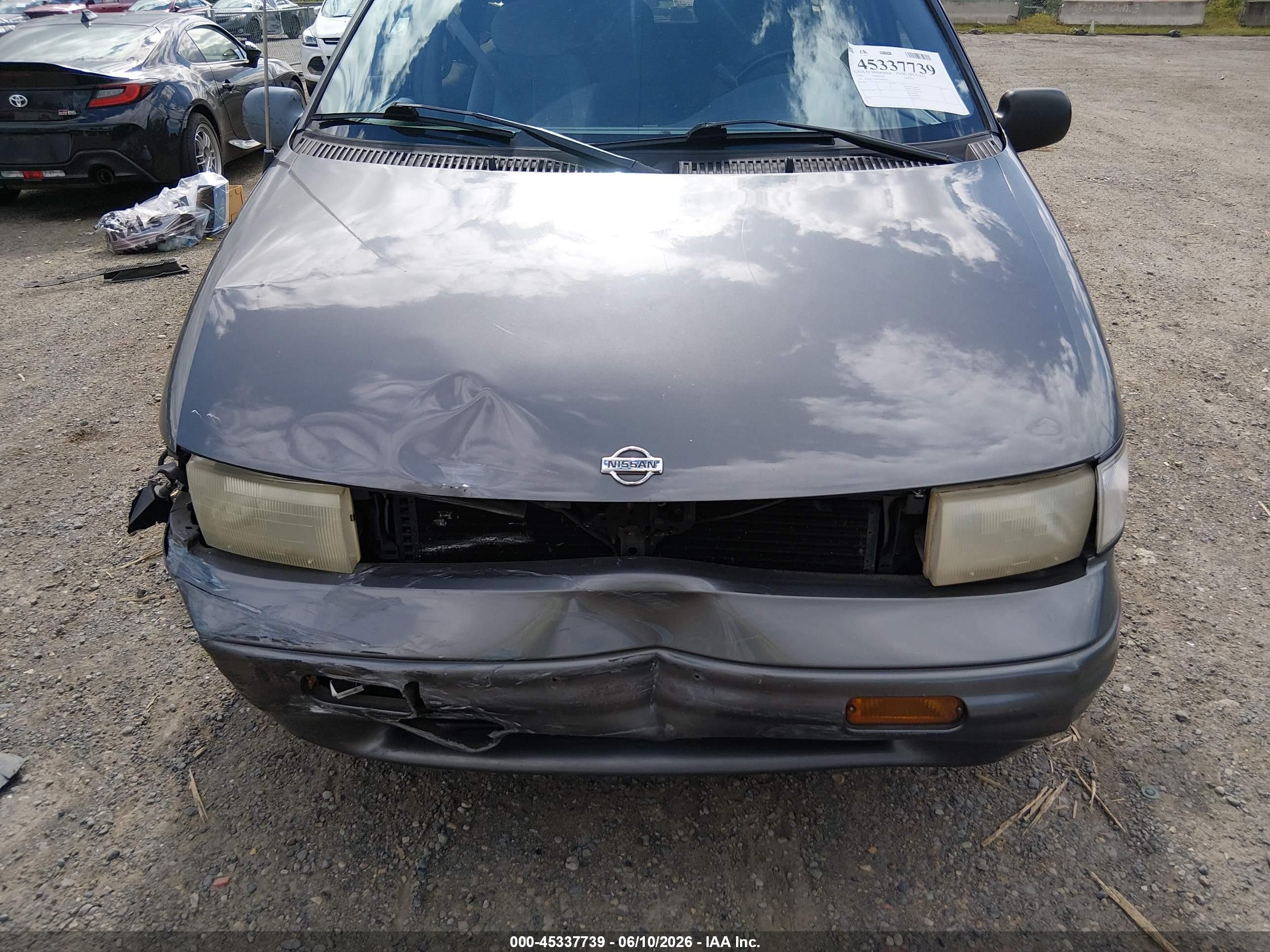 1994 Nissan Quest Xe/gxe Gray vin: 4N2DN11W3RD839476