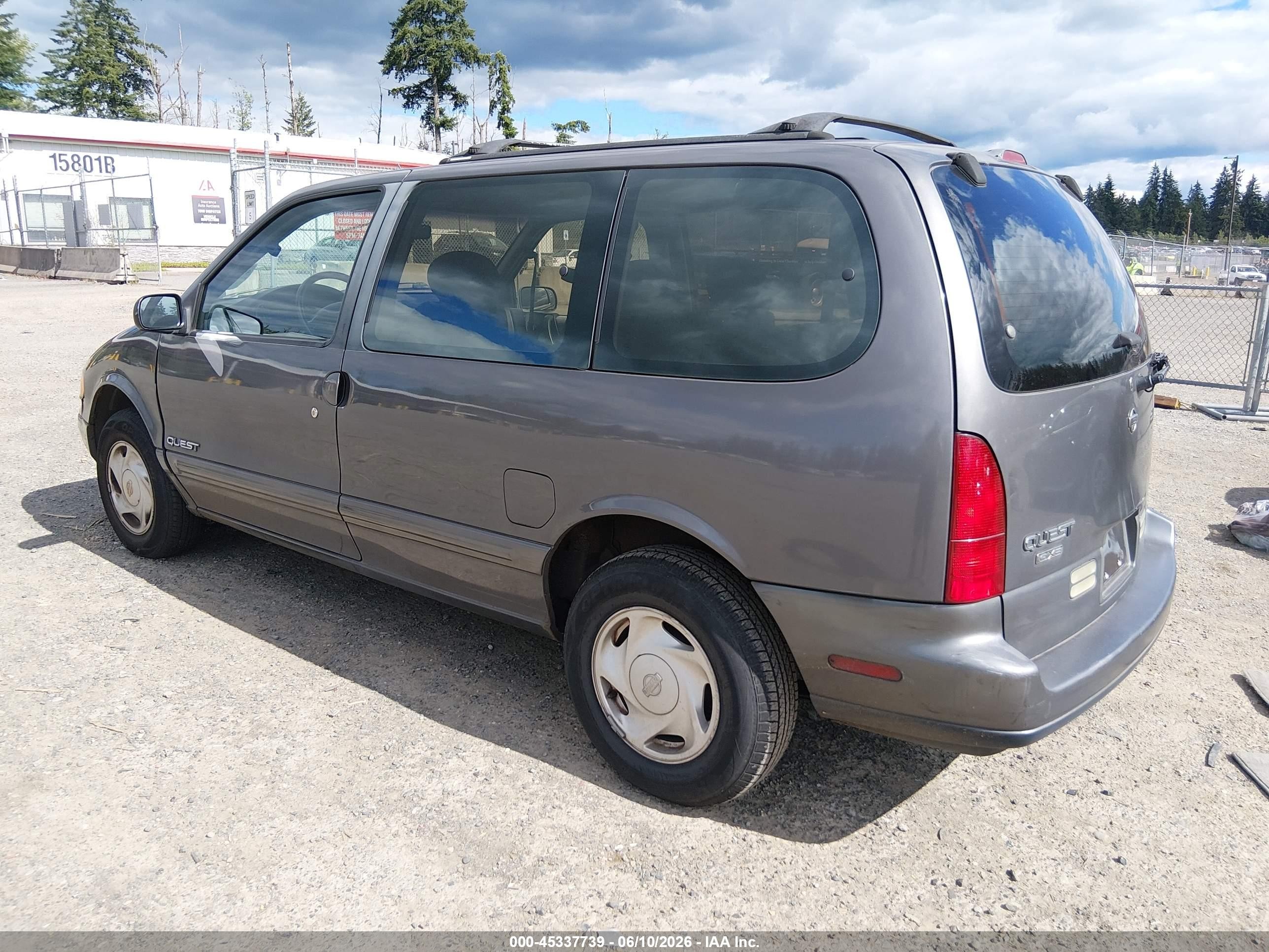 1994 Nissan Quest Xe/gxe Gray vin: 4N2DN11W3RD839476