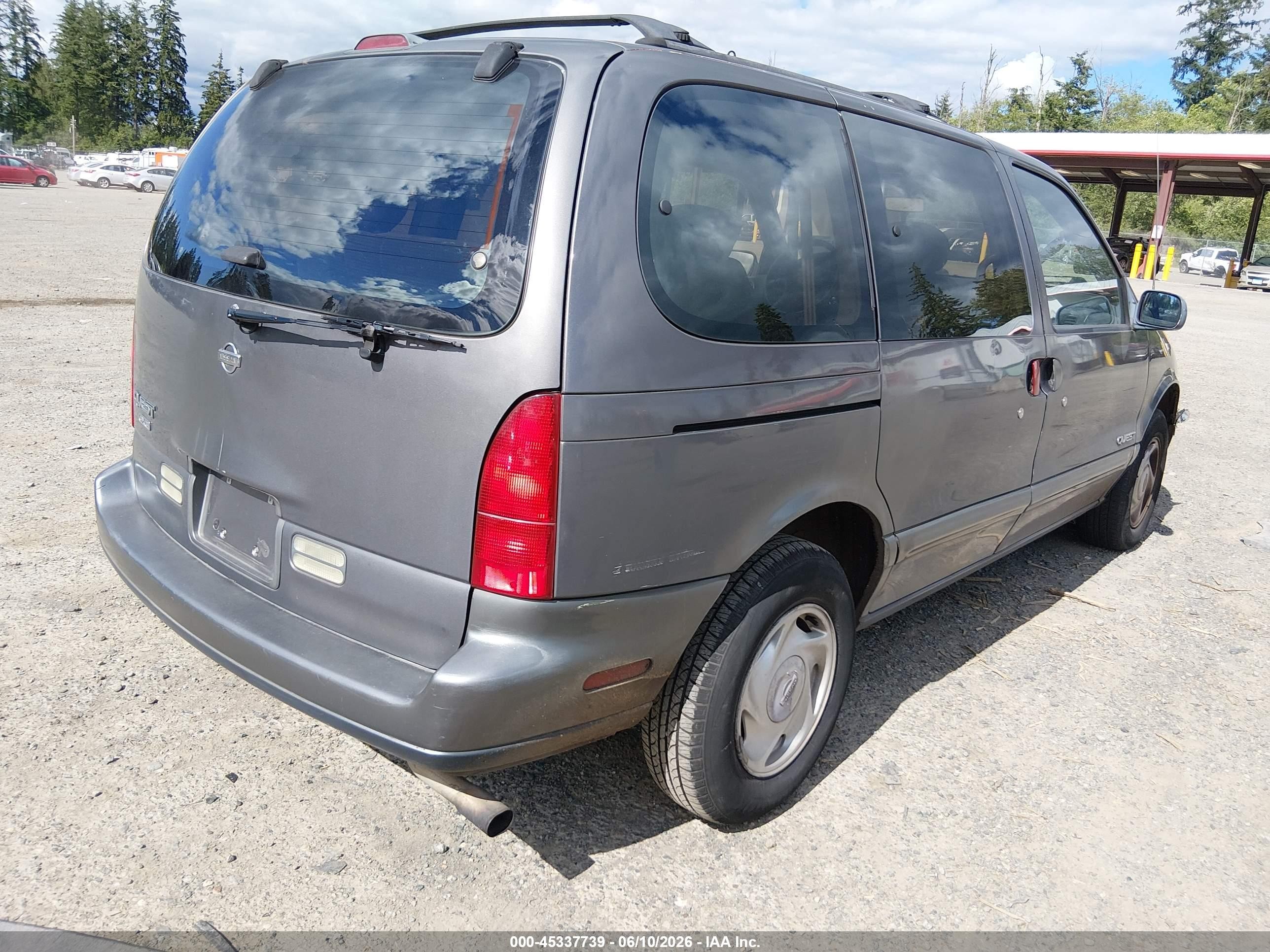 1994 Nissan Quest Xe/gxe Gray vin: 4N2DN11W3RD839476