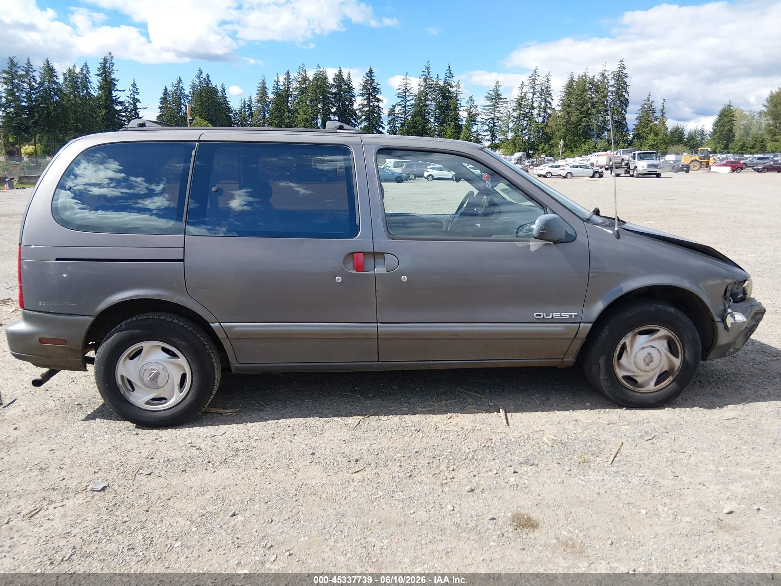 1994 Nissan Quest Xe/gxe Gray vin: 4N2DN11W3RD839476