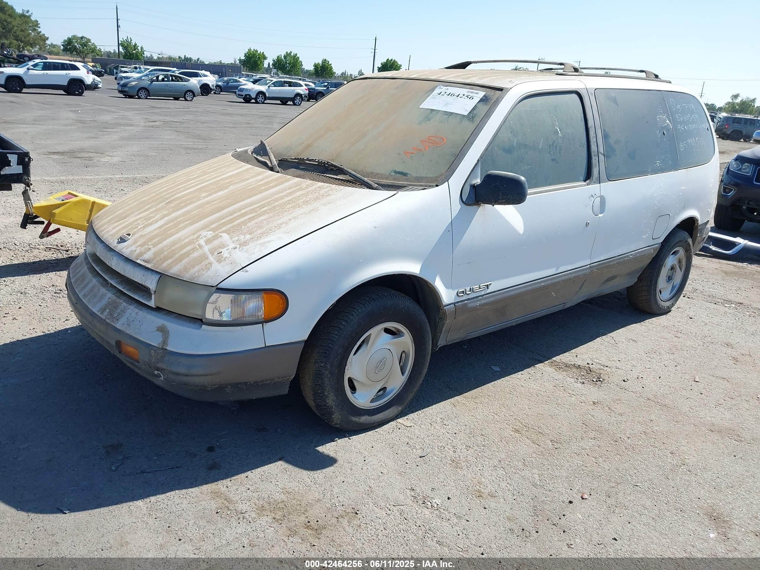 1995 Nissan Quest Xe/gxe White vin: 4N2DN11W3SD825857