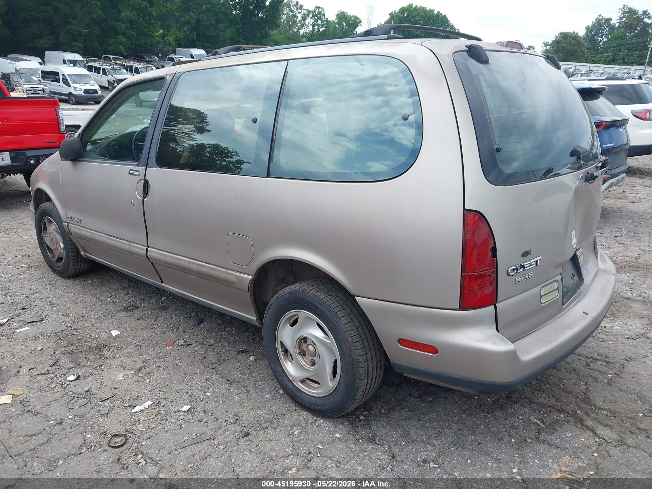 1995 Nissan Quest Xe/gxe Tan vin: 4N2DN11W7SD857677