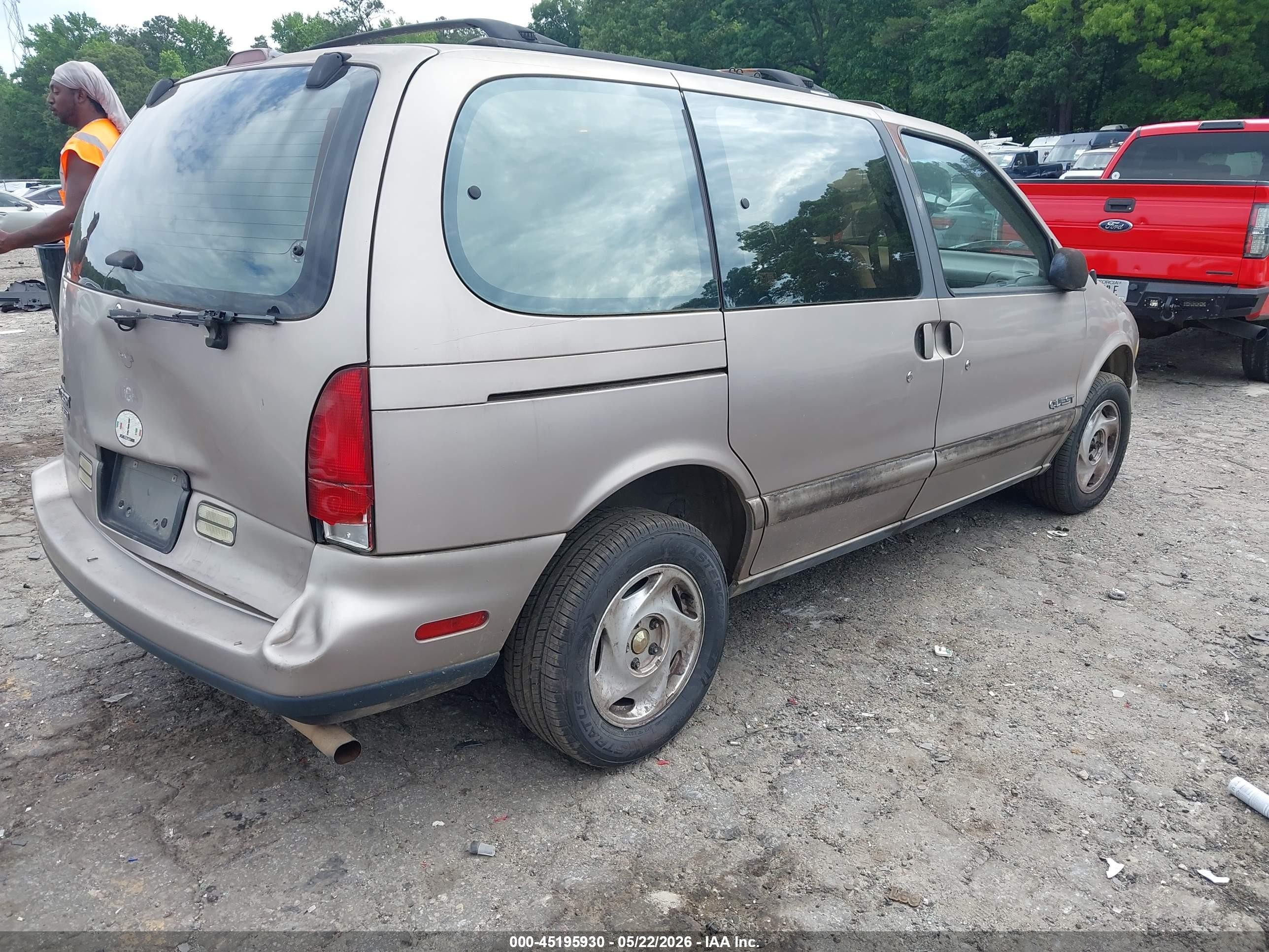 1995 Nissan Quest Xe/gxe Tan vin: 4N2DN11W7SD857677