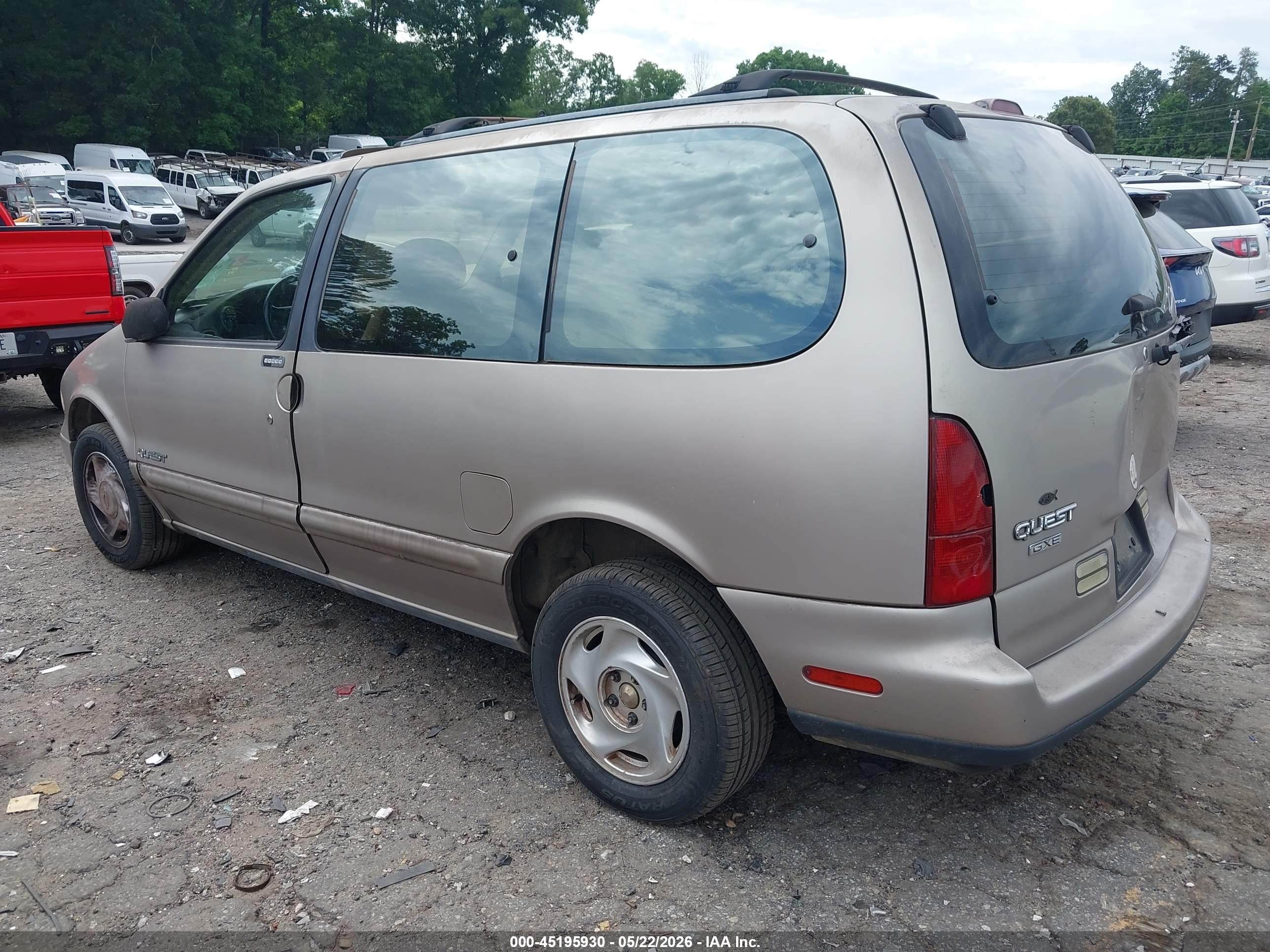 1995 Nissan Quest Xe/gxe Tan vin: 4N2DN11W7SD857677