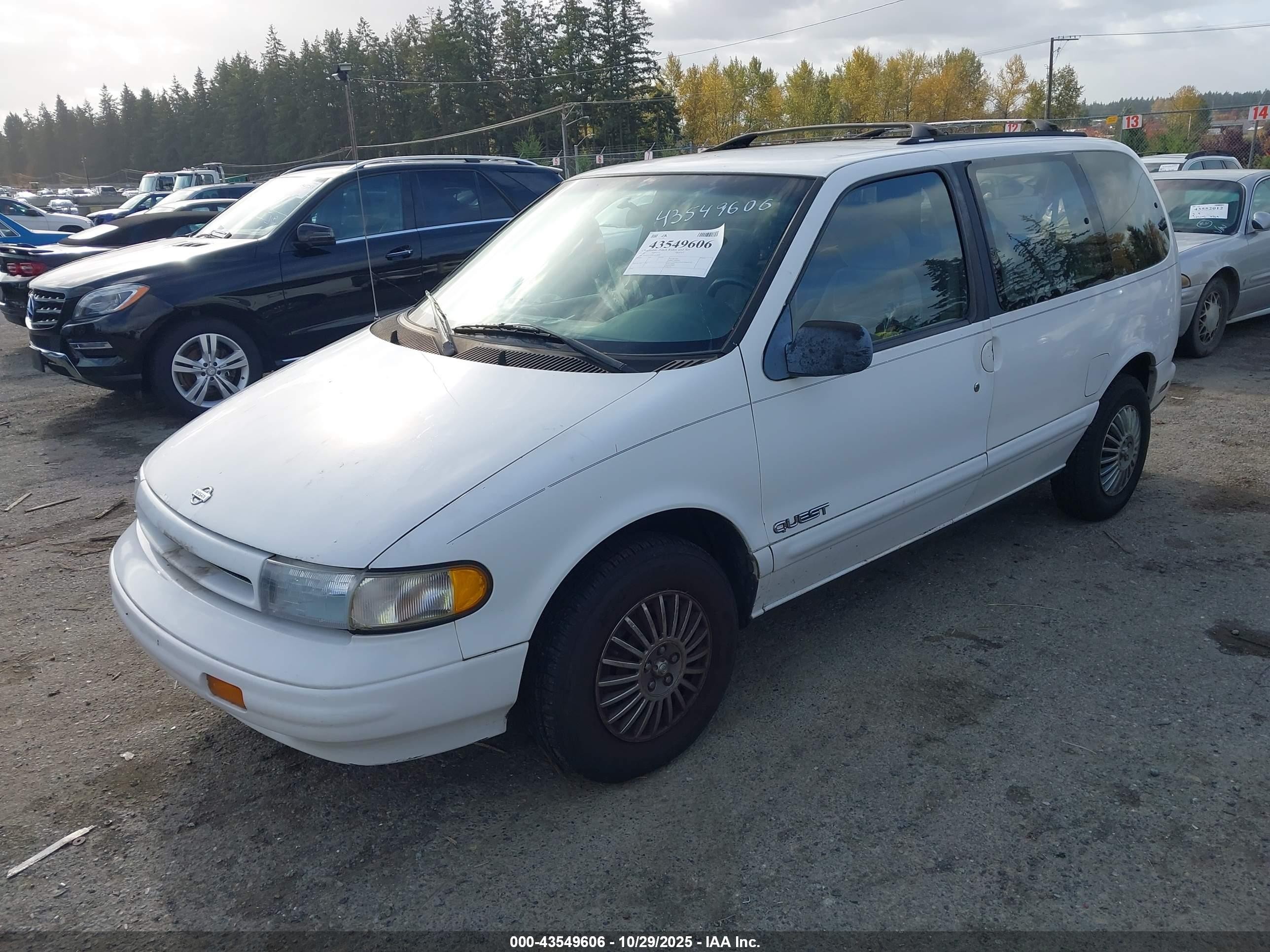 1995 Nissan Quest Xe/gxe White vin: 4N2DN11W8SD816653