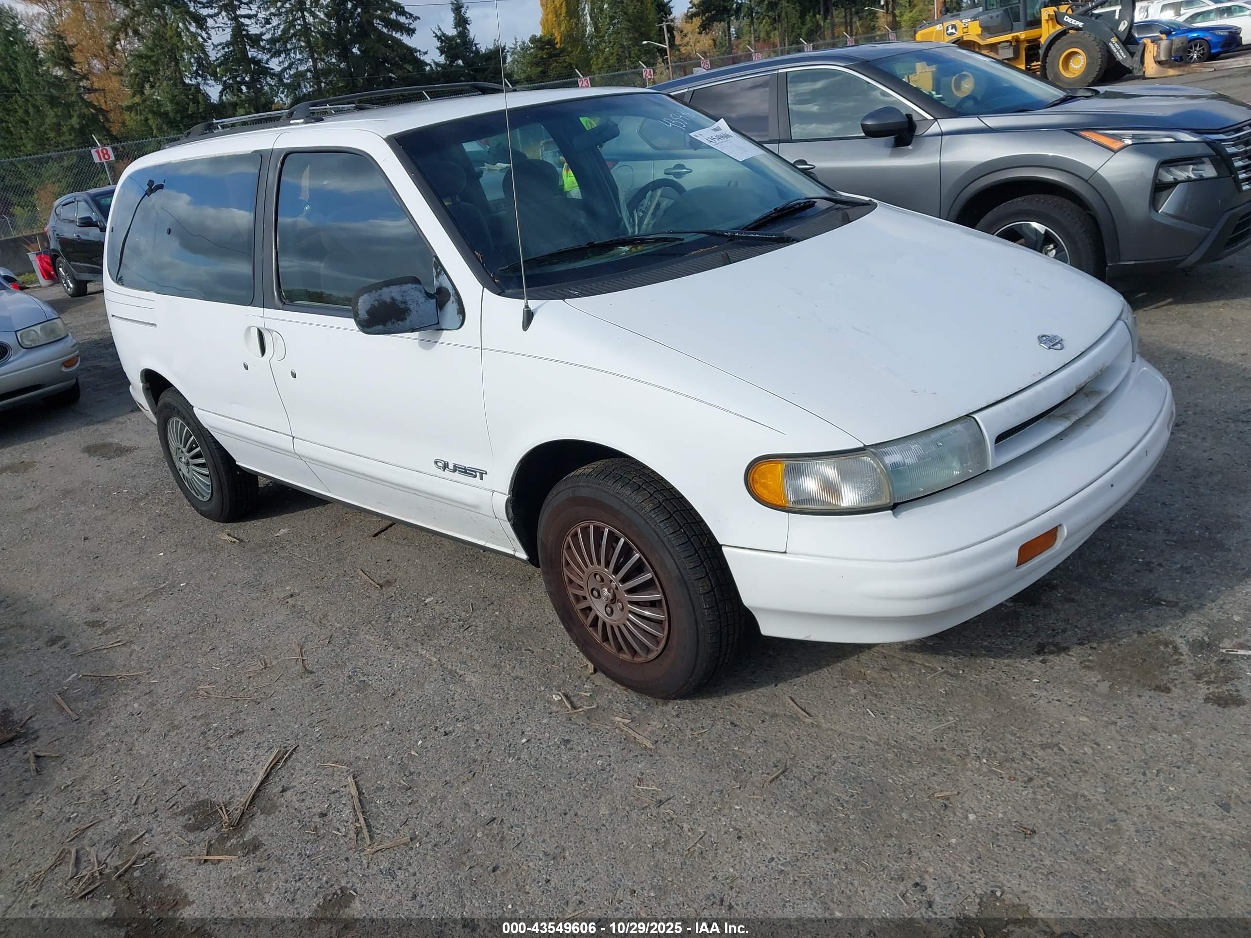1995 Nissan Quest Xe/gxe White vin: 4N2DN11W8SD816653