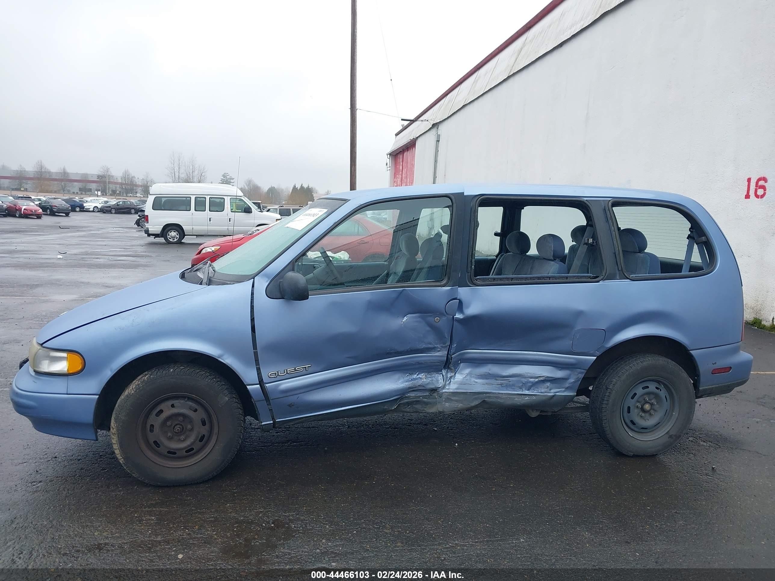 1995 Nissan Quest Xe/gxe Light Blue vin: 4N2DN11W9SD830190
