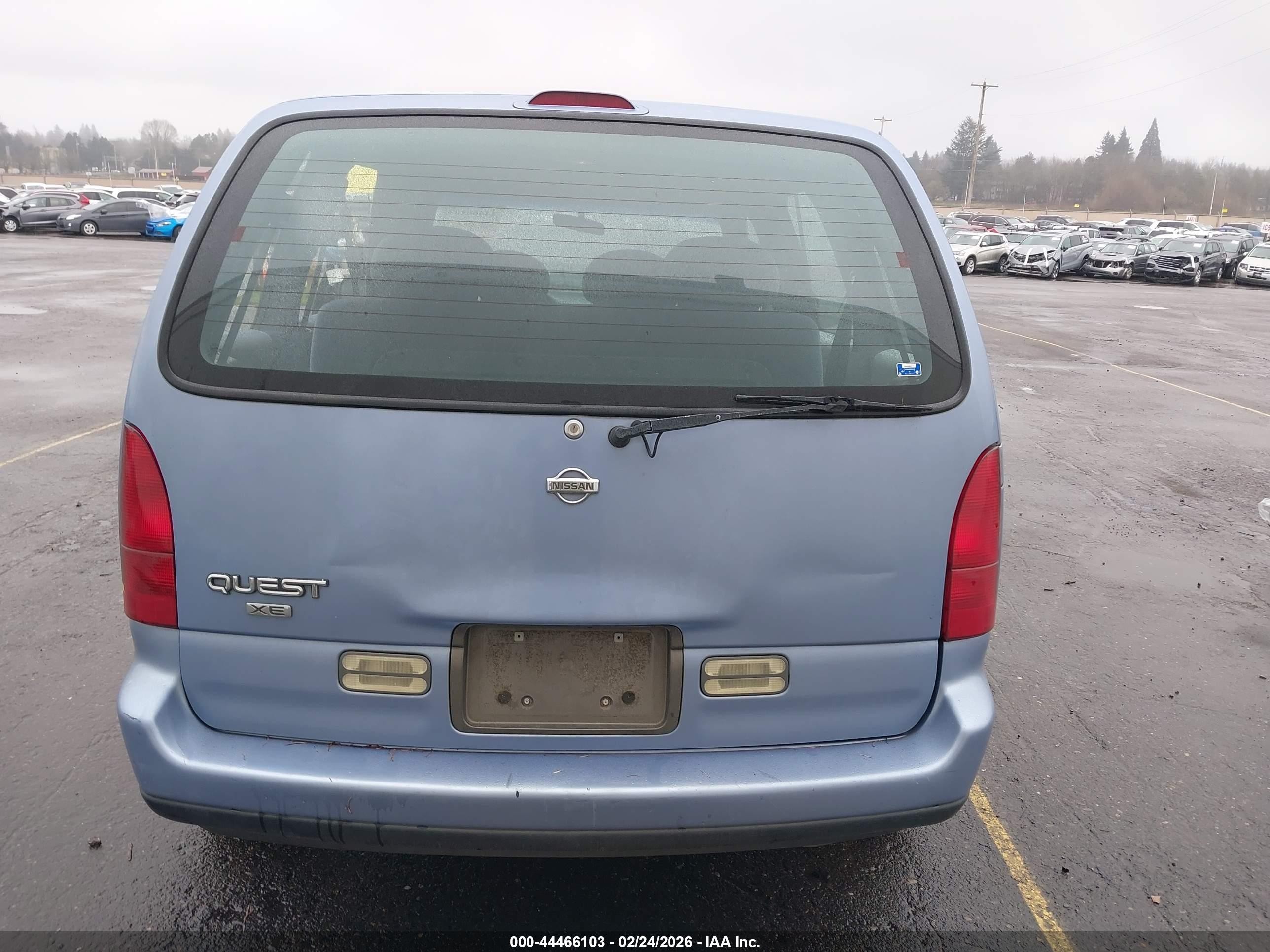 1995 Nissan Quest Xe/gxe Light Blue vin: 4N2DN11W9SD830190