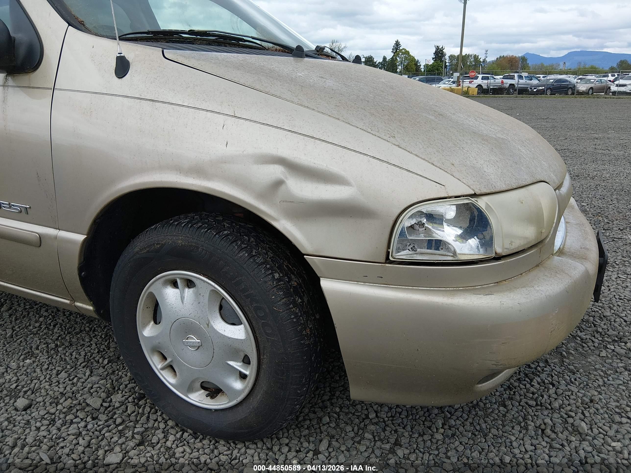 1999 Nissan Quest Gle/gxe/se Gold vin: 4N2XN11T1XD844997