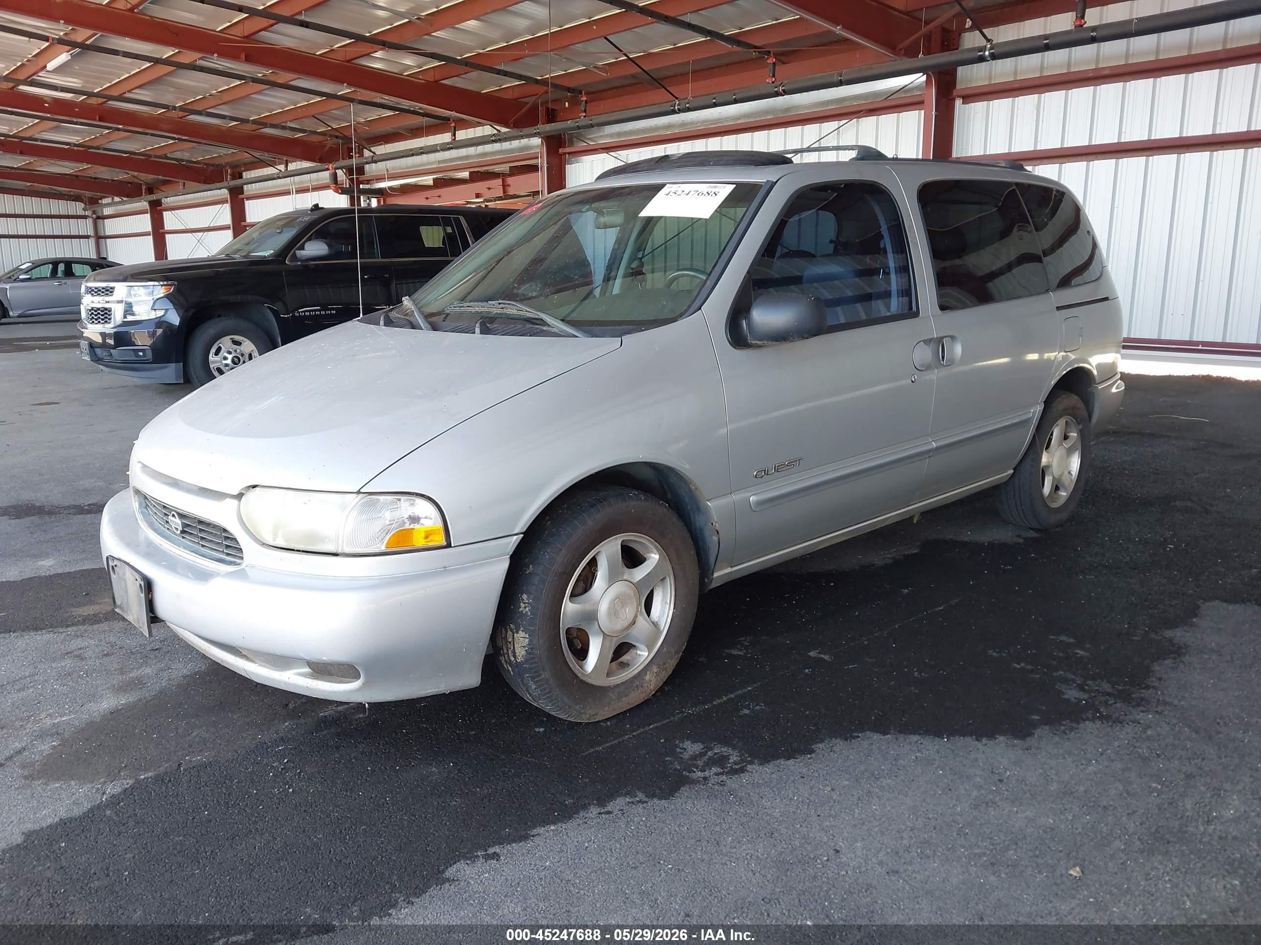 1999 Nissan Quest Gle/gxe/se Silver vin: 4N2XN11T3XD825299