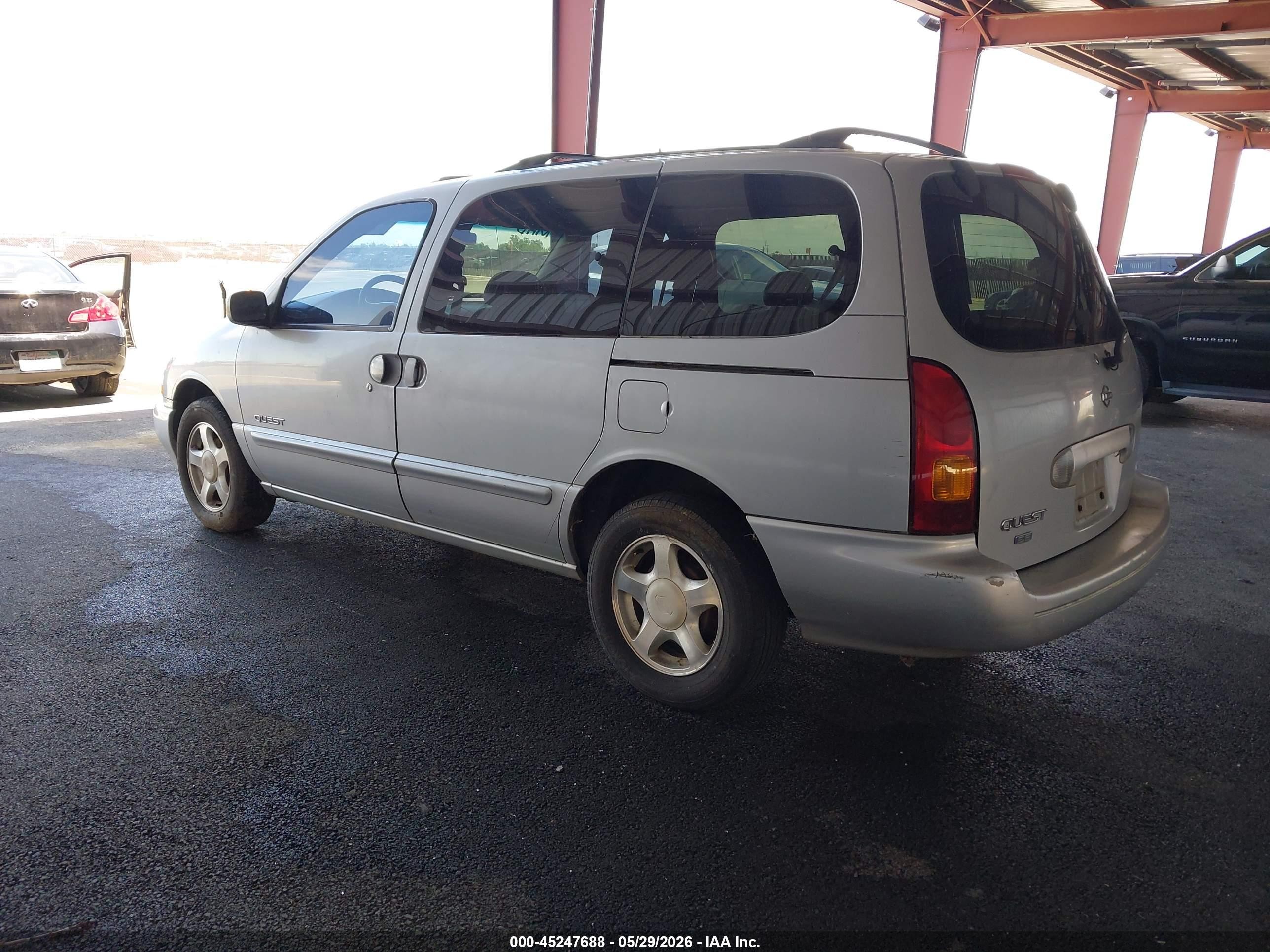 1999 Nissan Quest Gle/gxe/se Silver vin: 4N2XN11T3XD825299