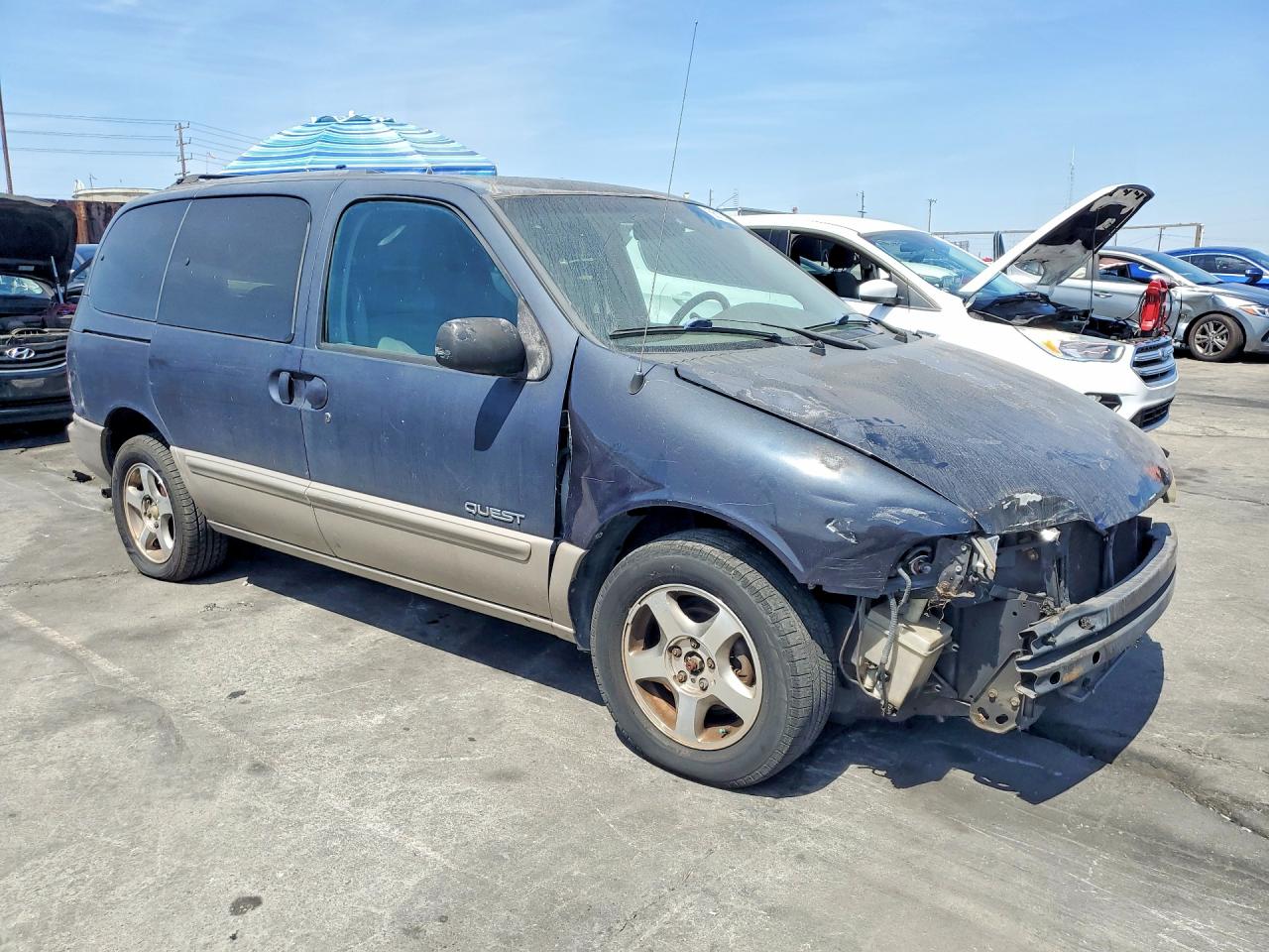 2000 Nissan Quest Gxe Blue vin: 4N2XN11T3YD804325