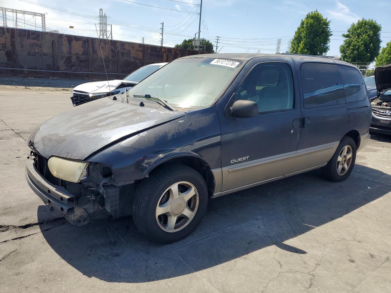 2000 Nissan Quest Gxe Blue vin: 4N2XN11T3YD804325