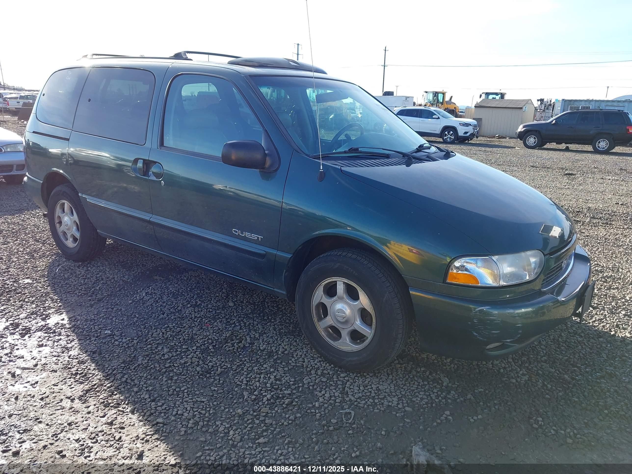 1999 Nissan Quest Se/gle/gxe Green vin: 4N2XN11T5XD820444