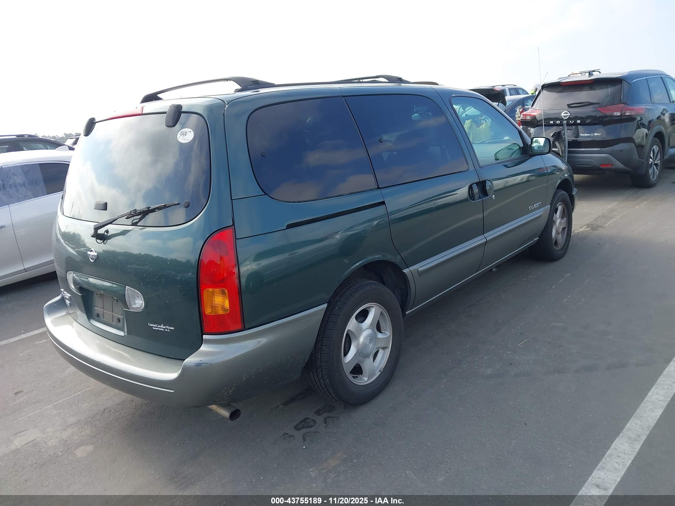 1999 Nissan Quest   Green vin: 4N2XN11T5XD832884
