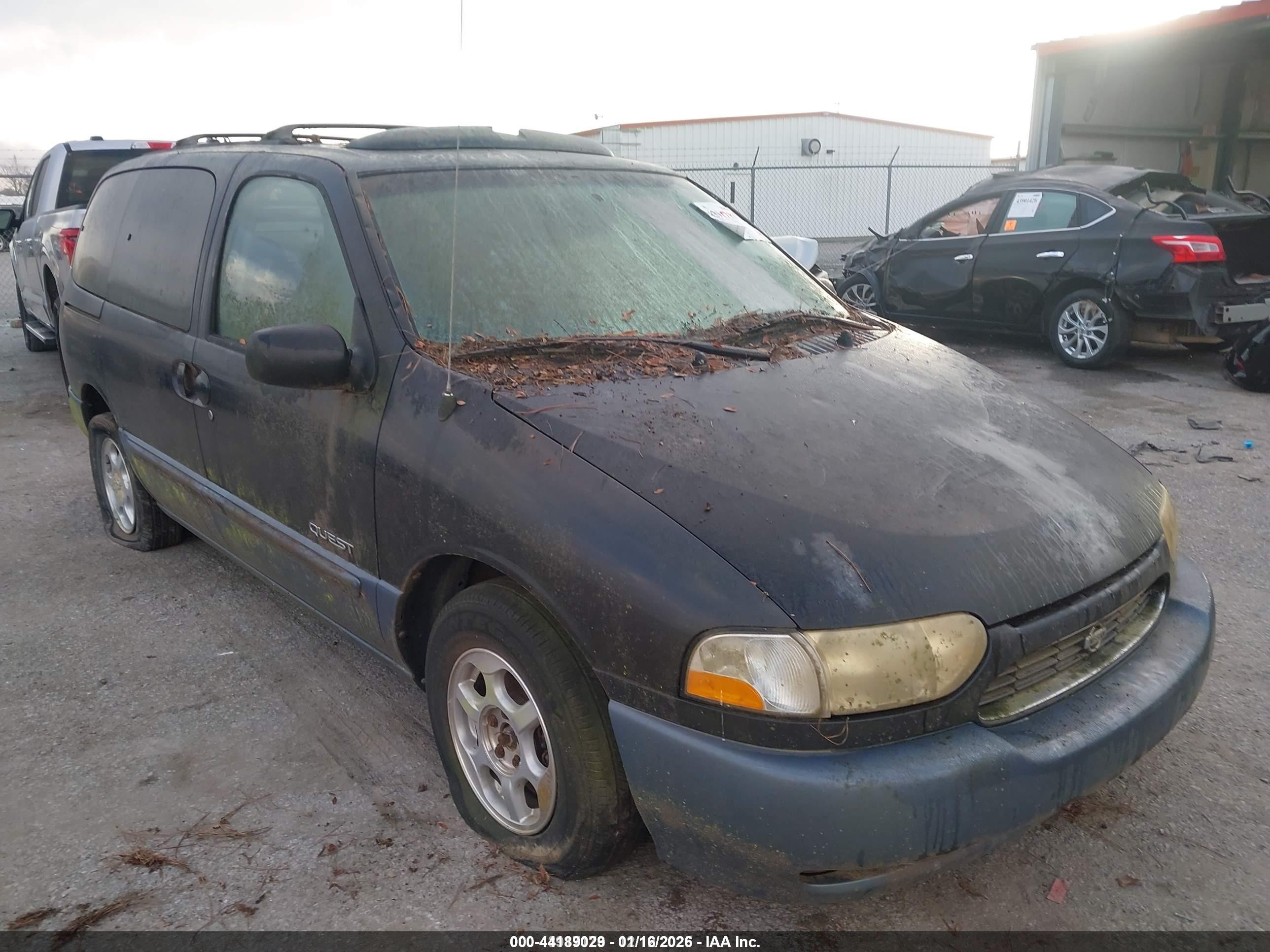 1999 Nissan Quest Gle/gxe/se Blue vin: 4N2XN11T7XD810448